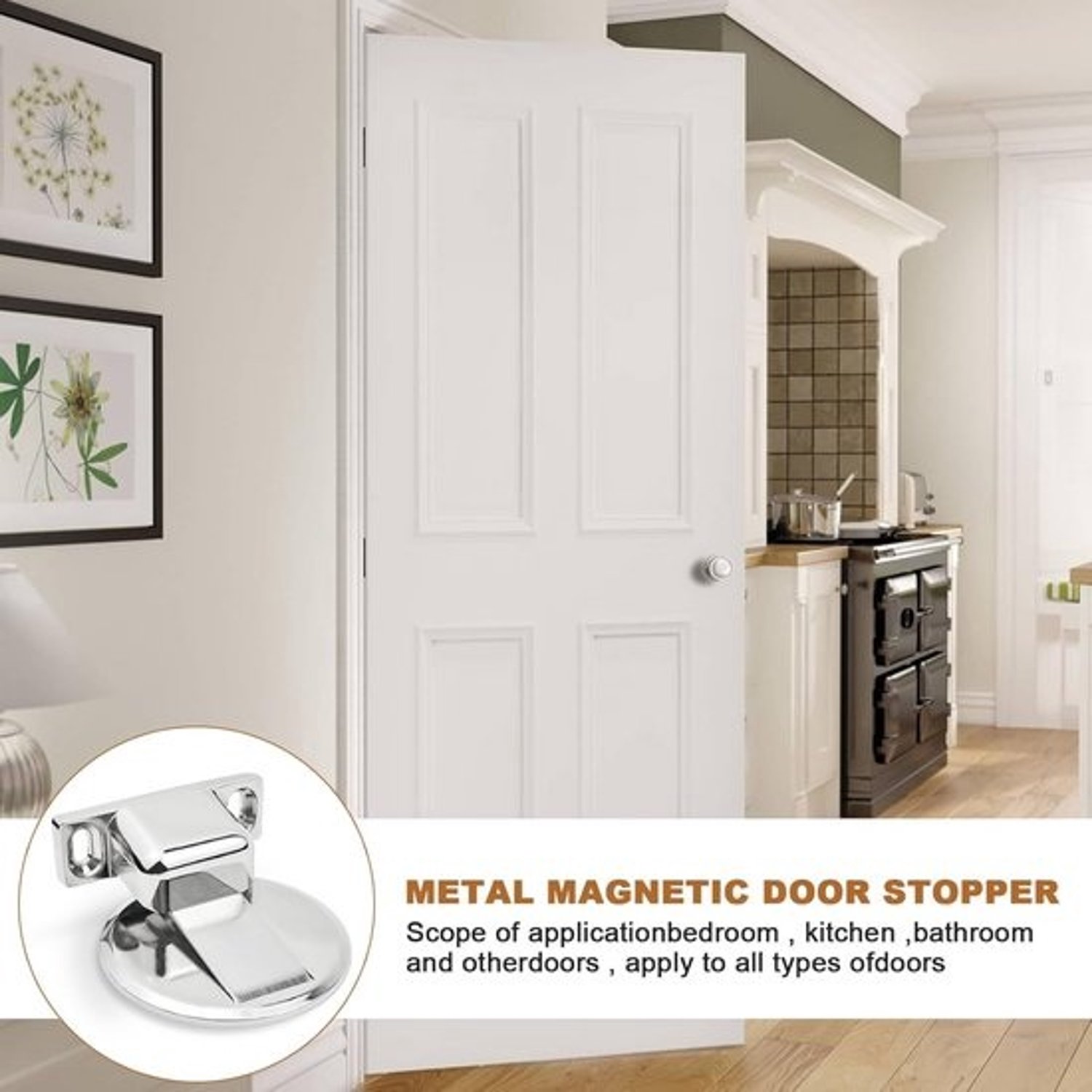 Magnetische deurstoppers - Set van 4 - Duurzaam en stil - Voor houten en metalen deuren