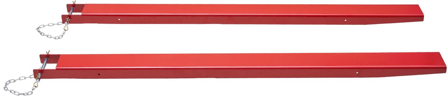 Palletvorkverlengstukken- 1840 mm lengte 115 mm breedte- zware vorkverlengstukken van koolstofstaal voor heftrucks- 1 paar vorkverlengstukken met pinnen- vorkopzetstukken voor heftruck- rood