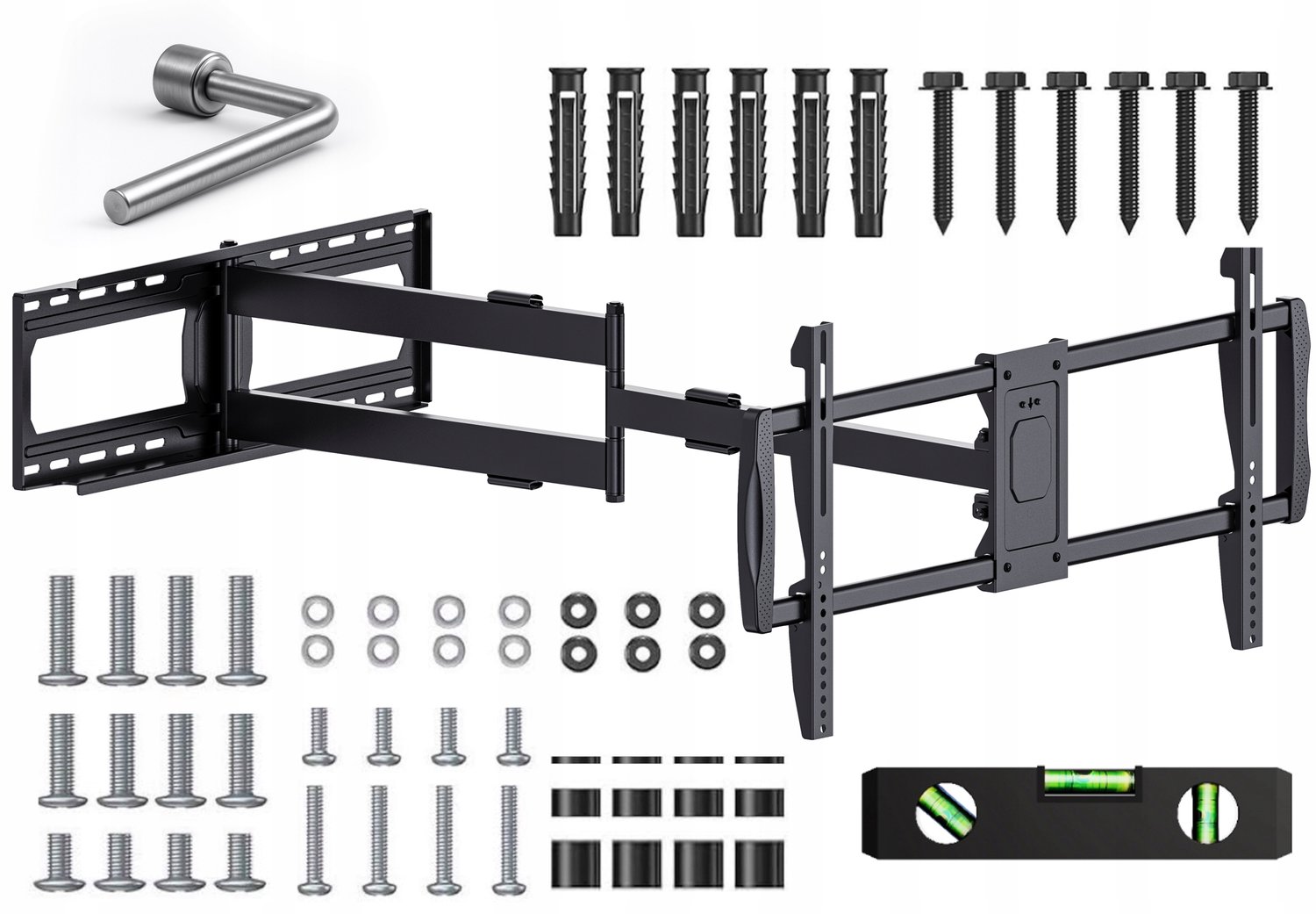 Merkloos TV-muurbeugel 108cm, 43-95 inch, 68kg, 180° draaibaar