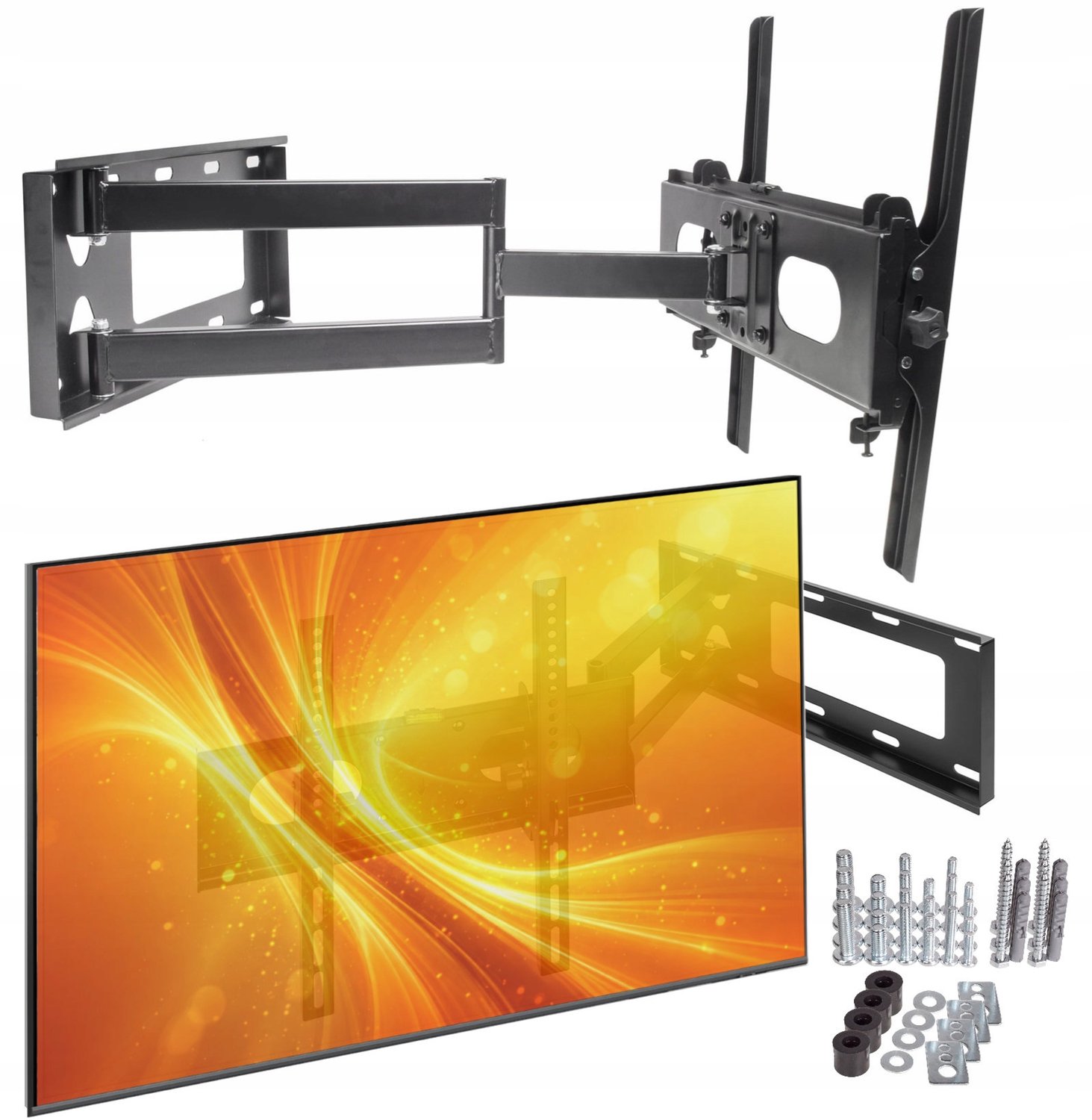 Vetouson TV-muurbeugel 64cm, 32-55 inch, 90° draaibaar, zwenkarm