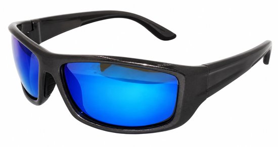 WK Nihao TR-90 Extra Light+Flexible Zonnebril- TAC polarized UV400 lens met anti reflectie laag-100% verwering van UVA,UVB,UVC - TR-90 Strong +light+Flexible Frame - Metalisch grijs montuur met blauwe REVO coating Sportzonnebril van WK — afbeelding 4