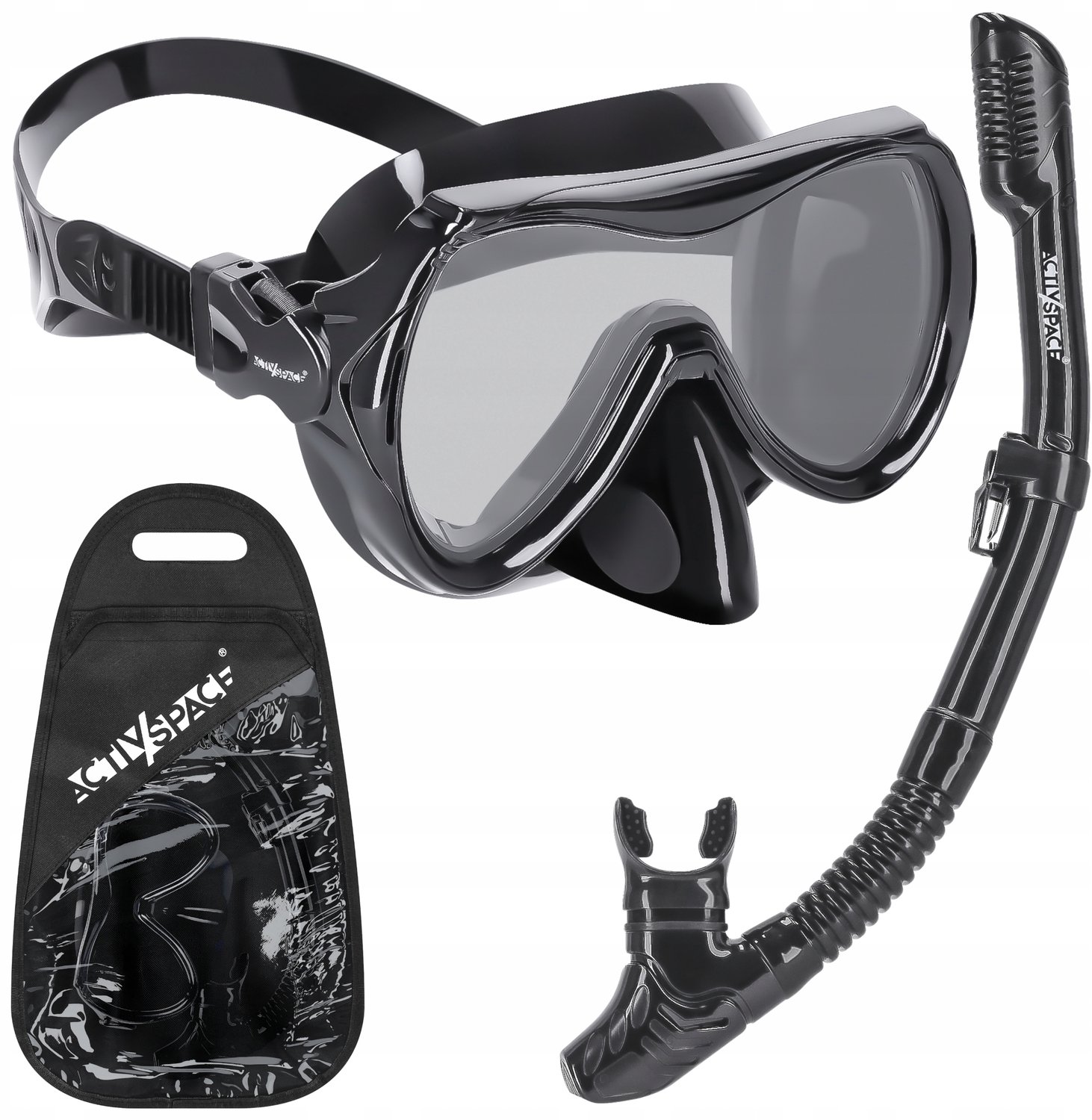 Snorkelset met masker en snorkel - panoramisch zicht