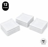 Tavas Zakdoeken - 40 x 40 cm – Set van 12– Wit - Heren