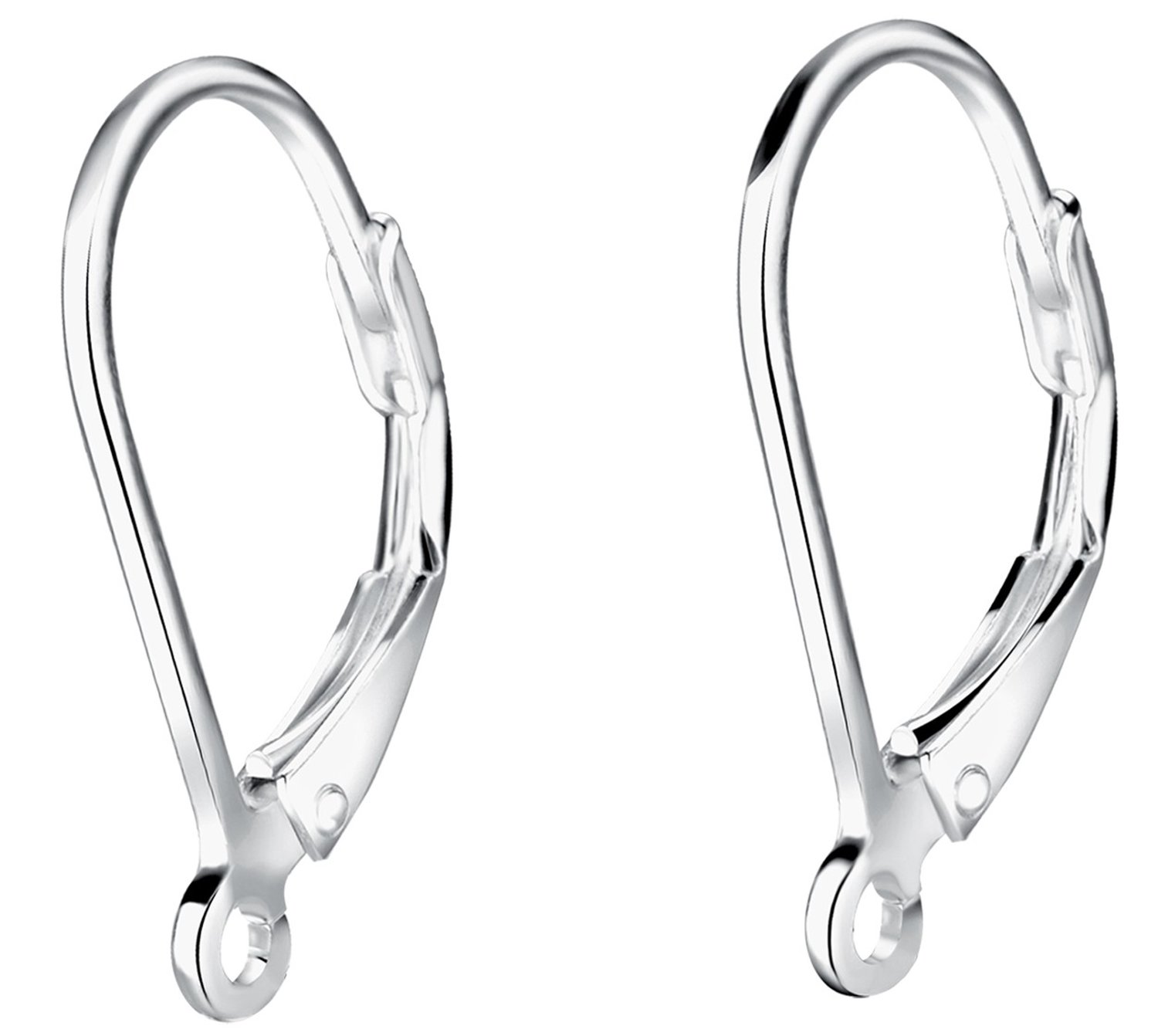 Joy|S - Zilveren oorbellen sluitingen - brisure sluiting - oorbellen maken - leverback sluiting - sterling zilver 925 - 1 paar = 2 stuks