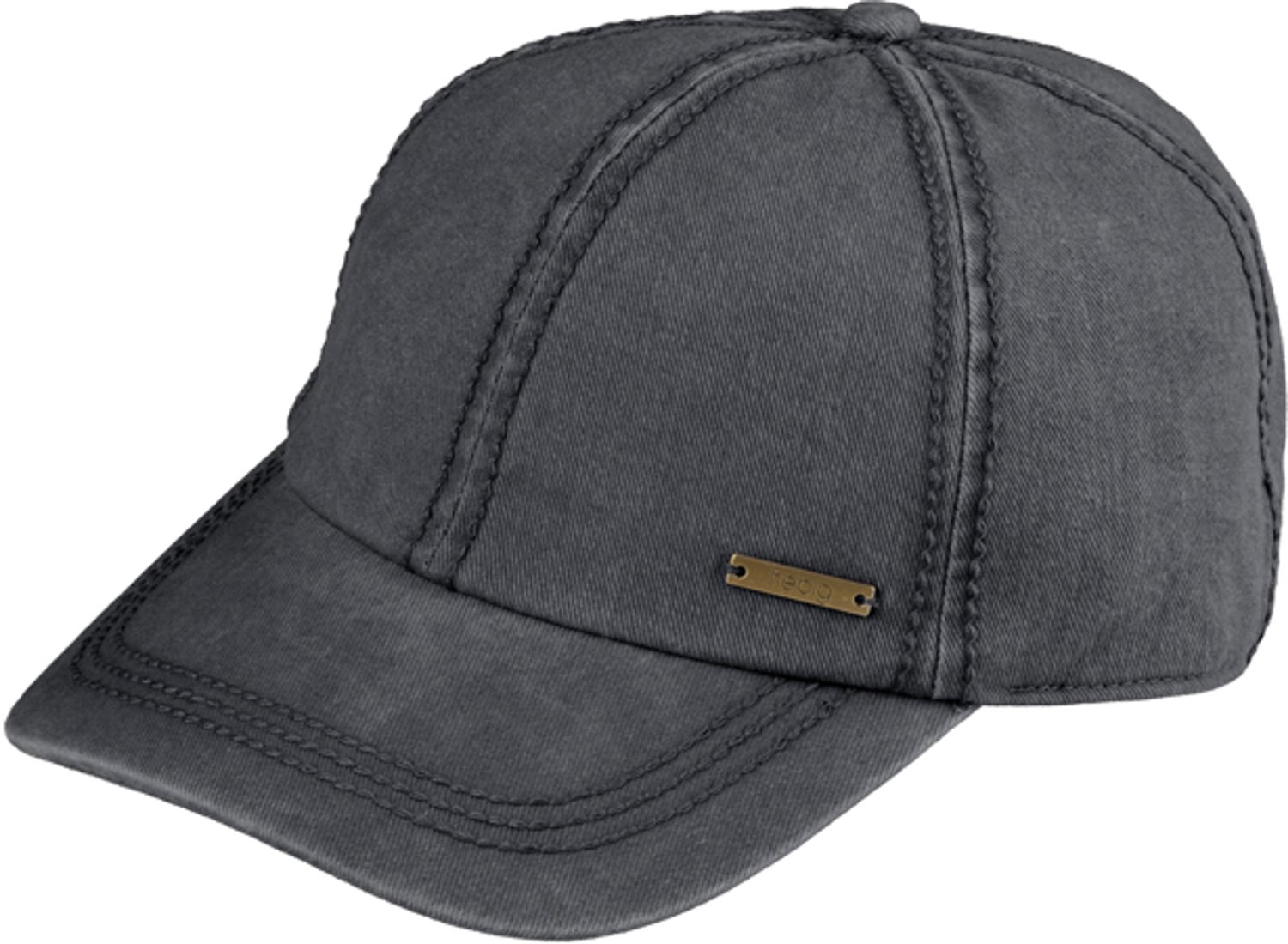 Base ball WinterCap washed 100% Cotton met oorkleppen one size Lichtgrijs