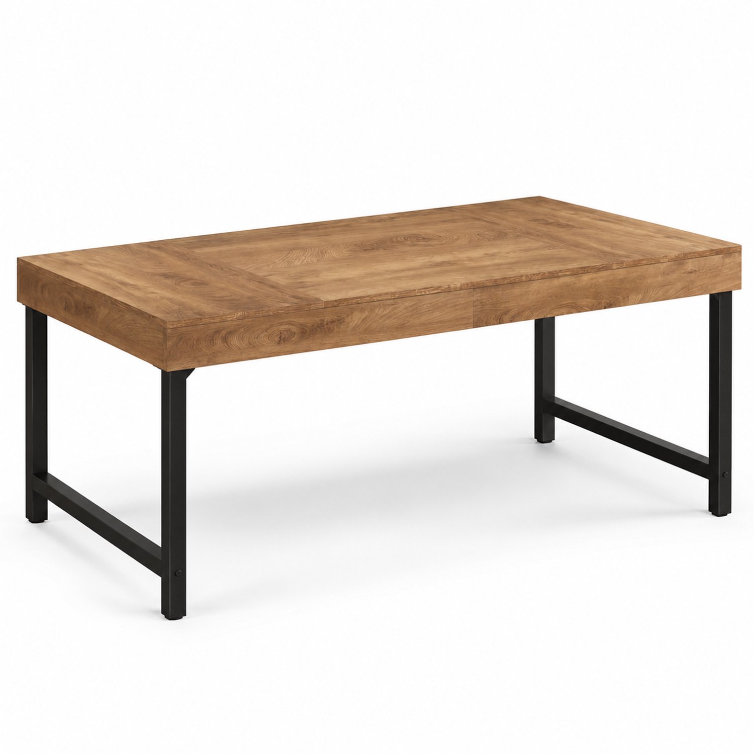 Luxevo Eettafel - 140 cm - Industrieel - Hout & Zwart Metaal