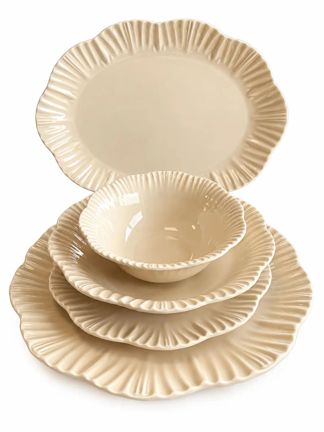 Bricard – dinnerset – Bernis – 25-delig – beige – modern voor diner en buffet