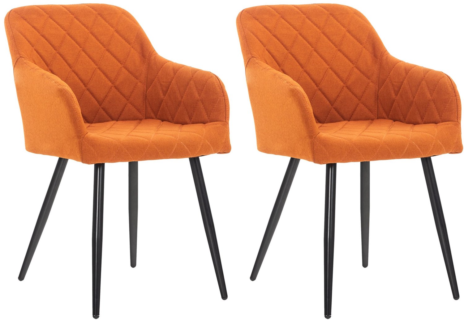 Luxe Comfort Verona 0061 eetkamerstoelen (set van 2) - stof - oranje