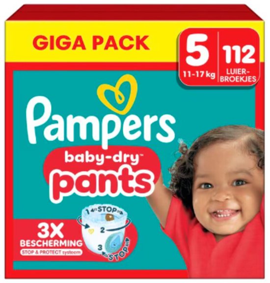 Pampers Baby Dry Pants - Maat 5 - Mega Pack - 112 stuks - 12/17KG