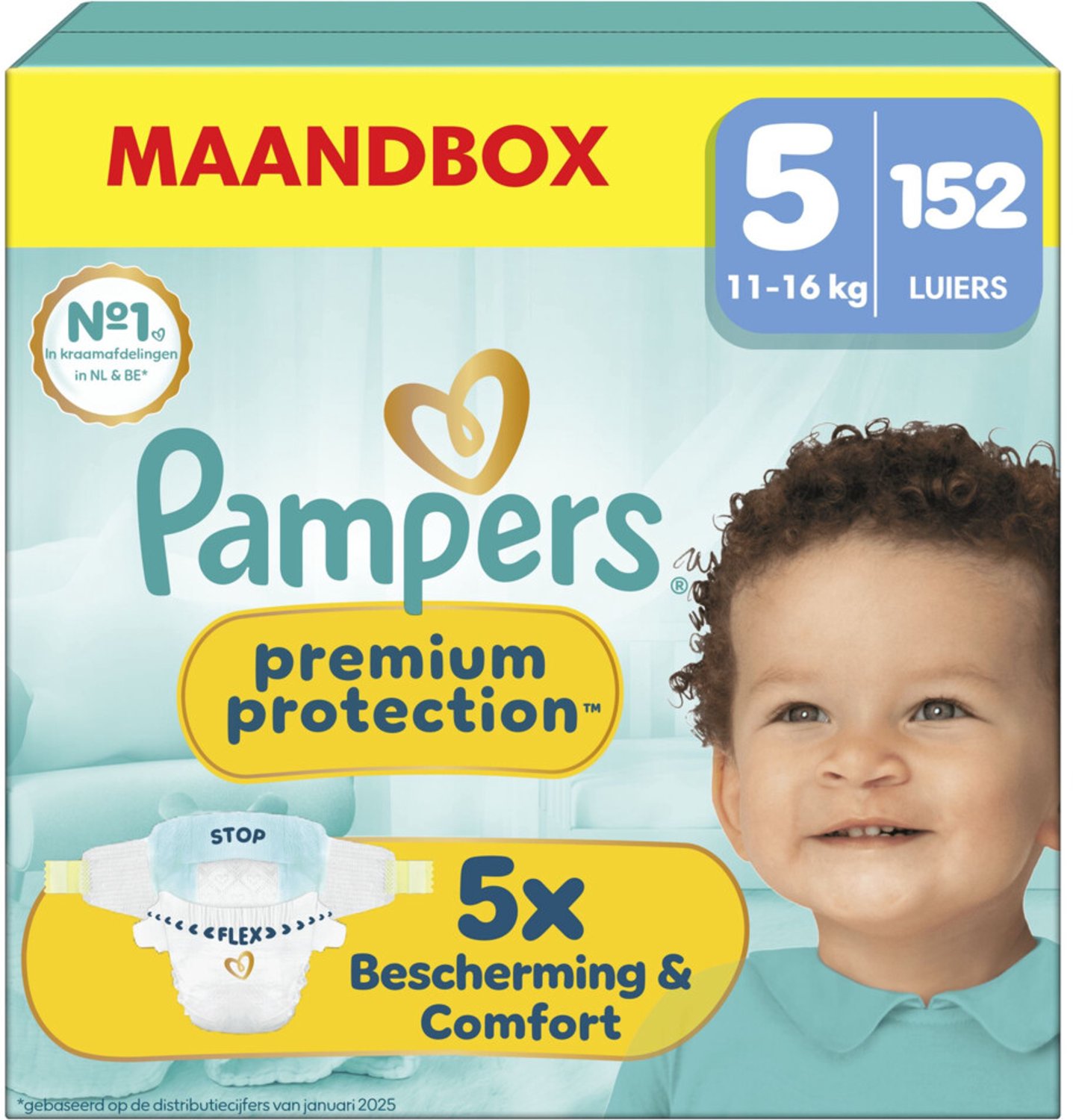 Bol.com Pampers Premium Protection Maat 5 - 152 Luiers - 11kg-16kg aanbieding
