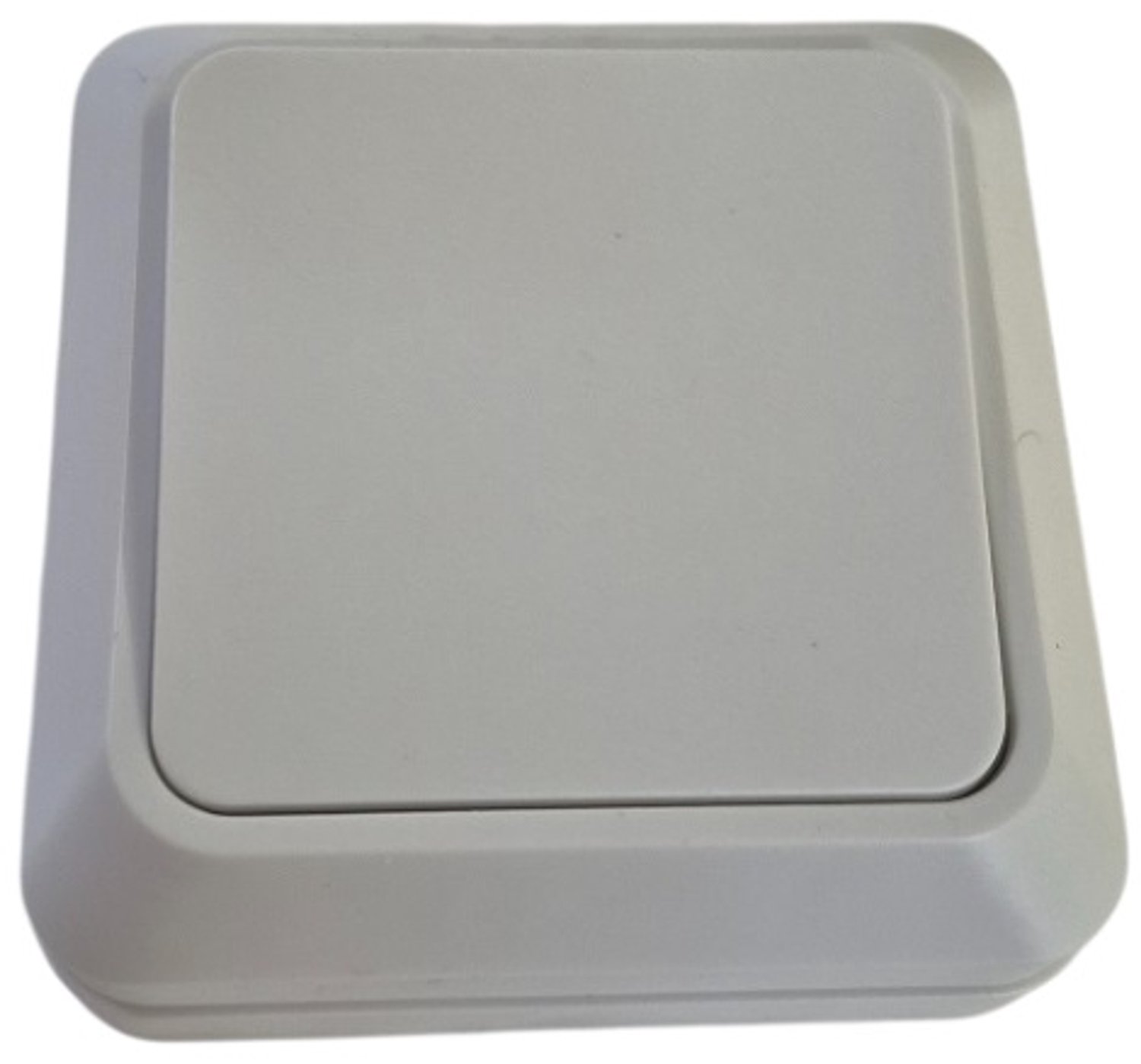 Kronwald® Lichtschakelaar Opbouw – Enkelvoudige Wandschakelaar – witte lichtknop – Opbouw Lichtschakelaar – Design Schakelaar