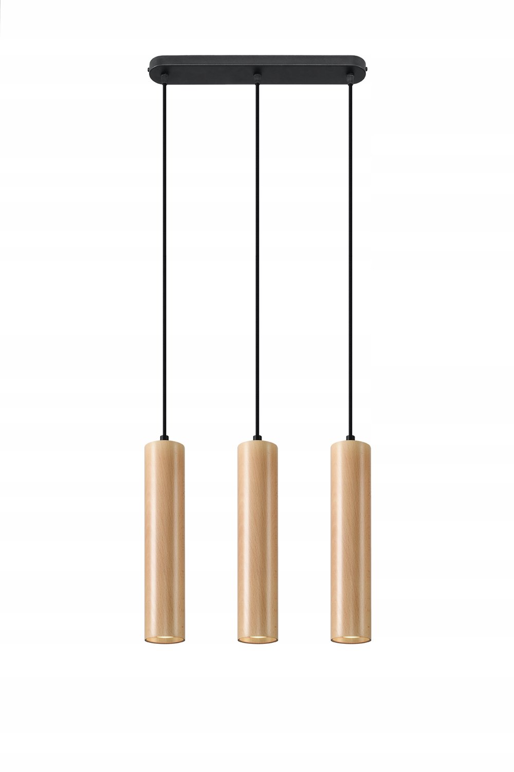 LINO 3 hanglamp zwart/hout GU10 modern design