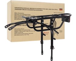 Bagagedrager kinderfiets - 20-24-26 inch - Alu - Verstelbaar - Zwart