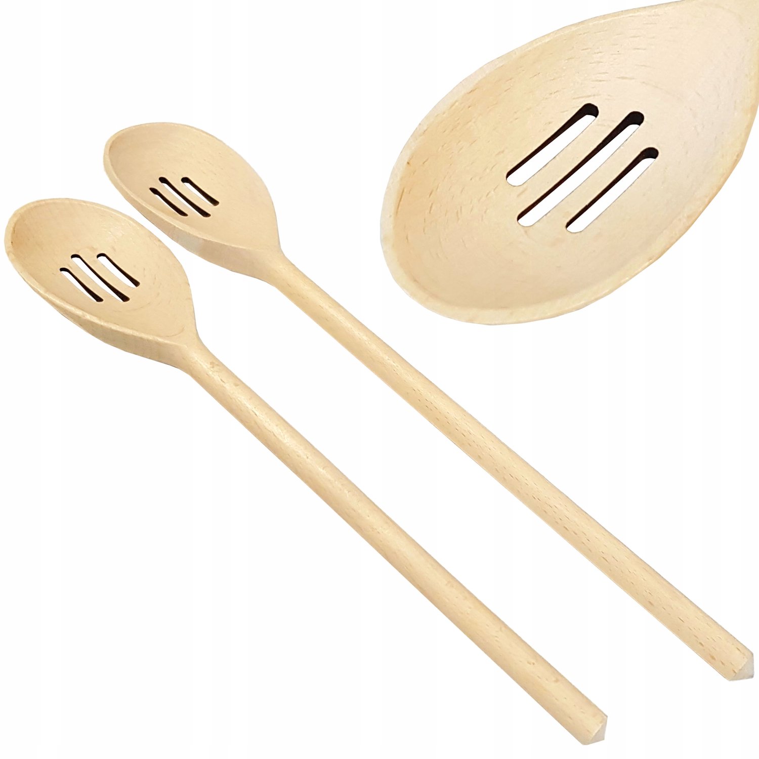Houten Lepel Set Beukenhout 2 Stuks 30 & 35 cm