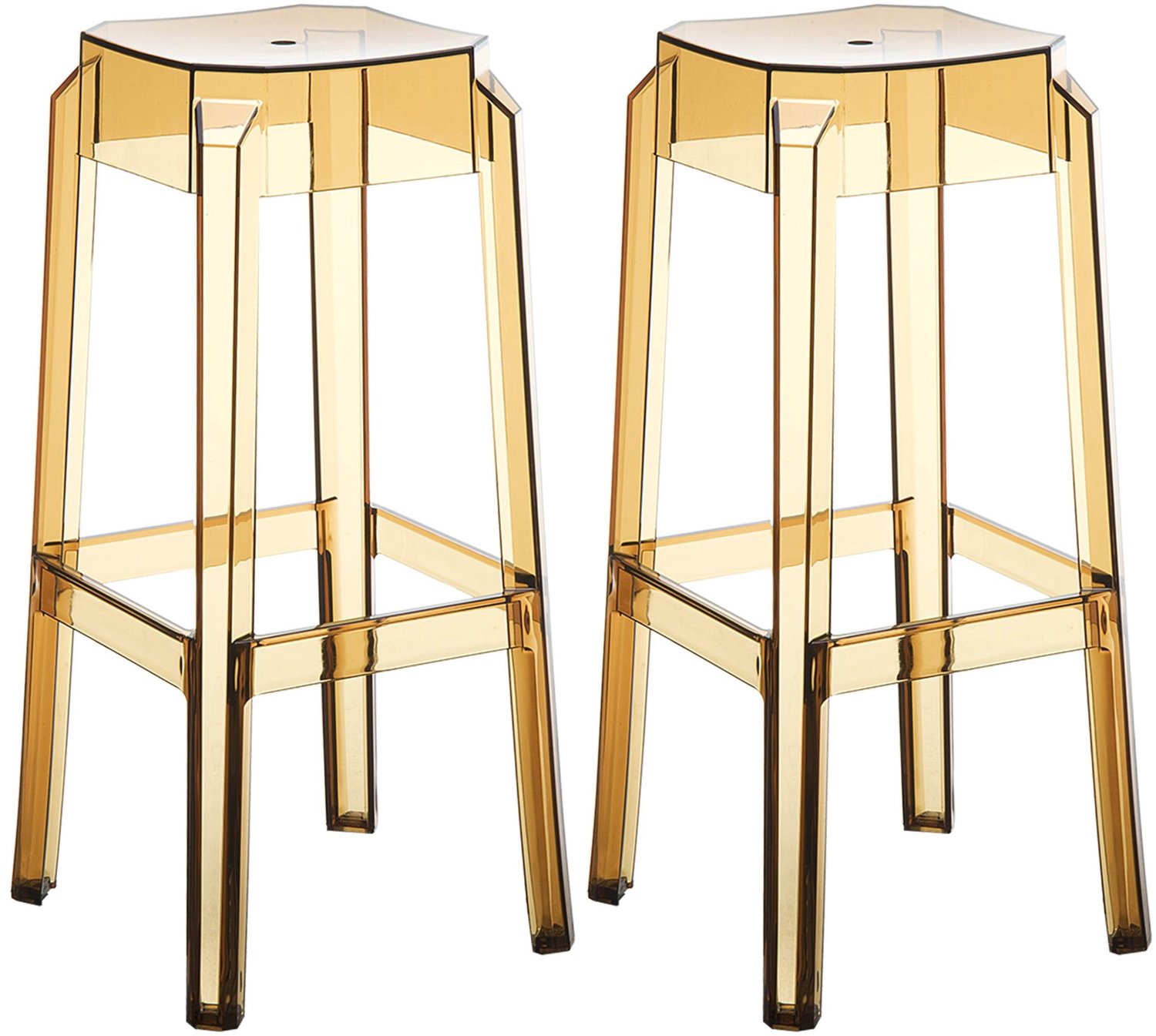 Luxe Comfort Barkruk - Set van 2 - barkrukken - Kunststof Barnsteen - 160kg