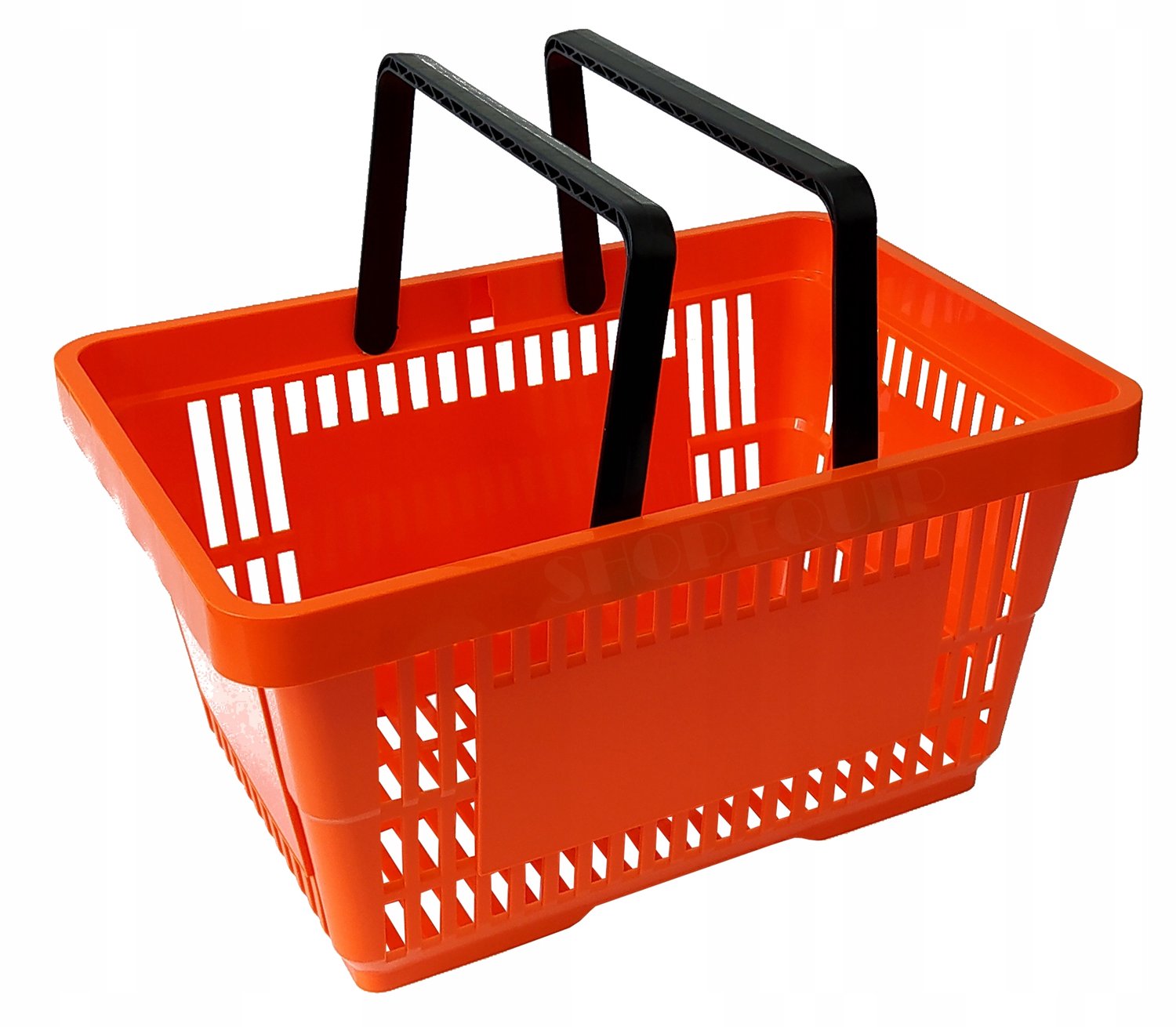 Oranje Winkelmand 22L Plastic met 2 Handvatten
