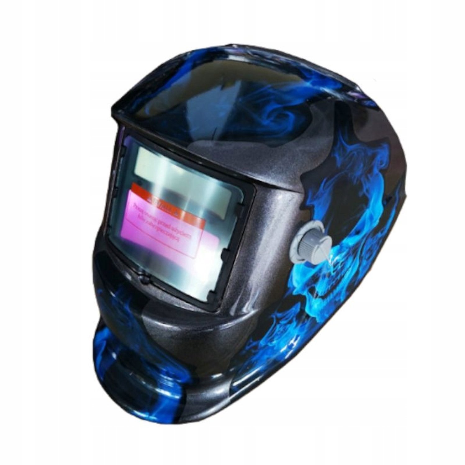 Zelfdonkere lashelm Blue Skull - Professionele Lasbescherming