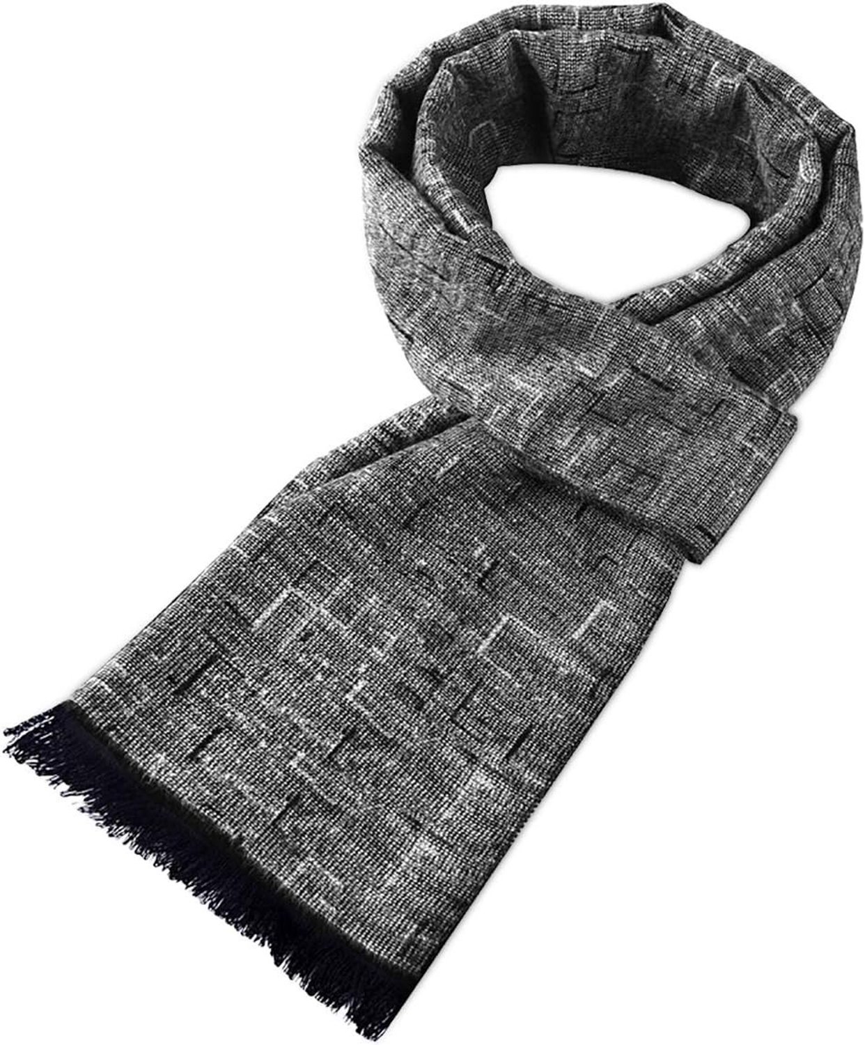 Premium Wol Sjaal voor Mannen - Winter Business Stijl, Klassiek Ruitpatroon, Zachte Kasjmier Lange Sjaal met Franje en Ideaal voor Koude Dagen