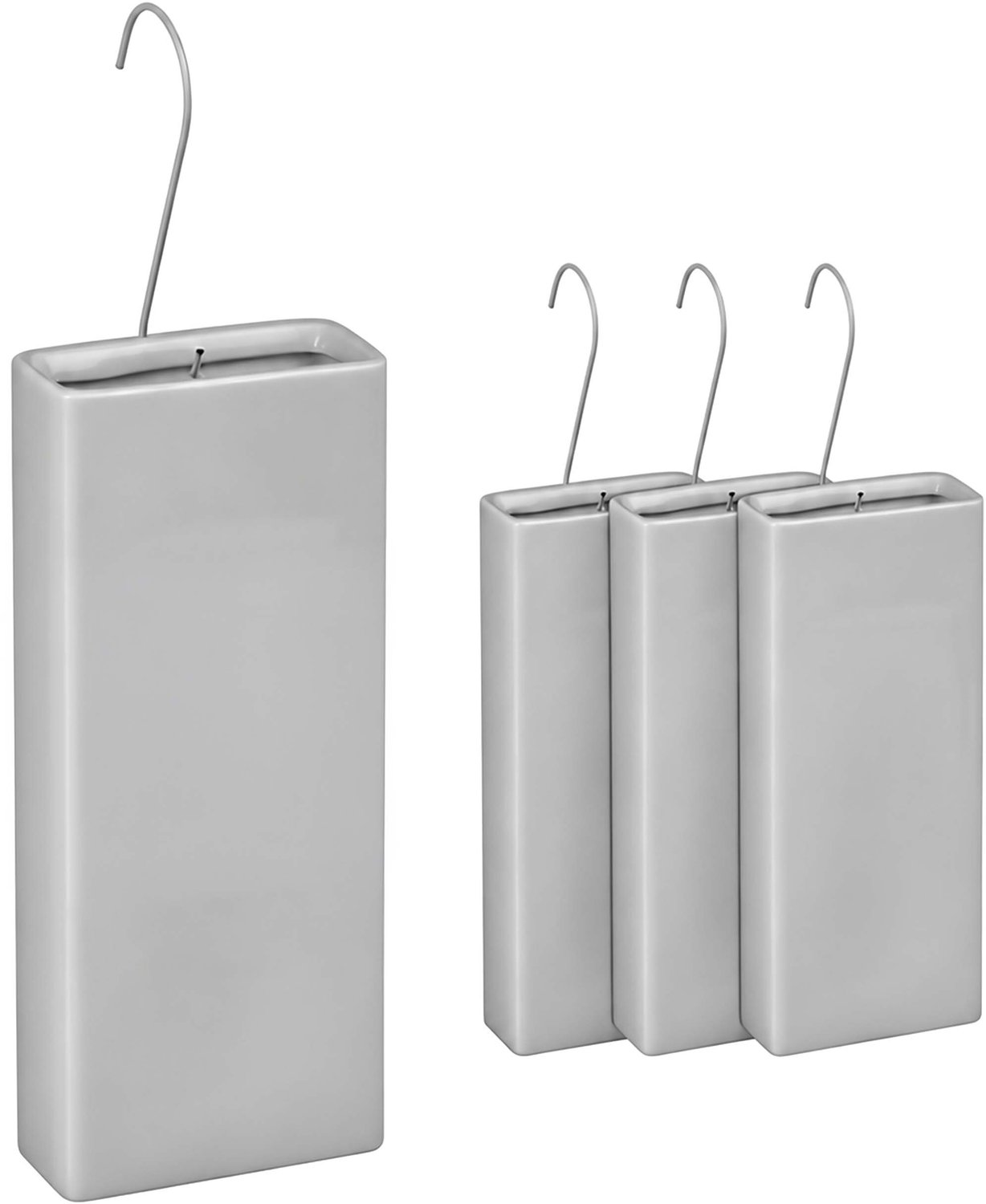 Waterverdamper radiator - set van 4 - 400 ml - lichtgrijs