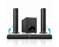 SyncGear 2-in-1 Soundbar met Subwoofer – Nieuw 2026 – Geen Luiden Opstart Geluiden – Home Cinema – 130W – Bluetooth 5.3 – HDMI ARC – TV Speakers – Surround Set Home Cinema – Sound System