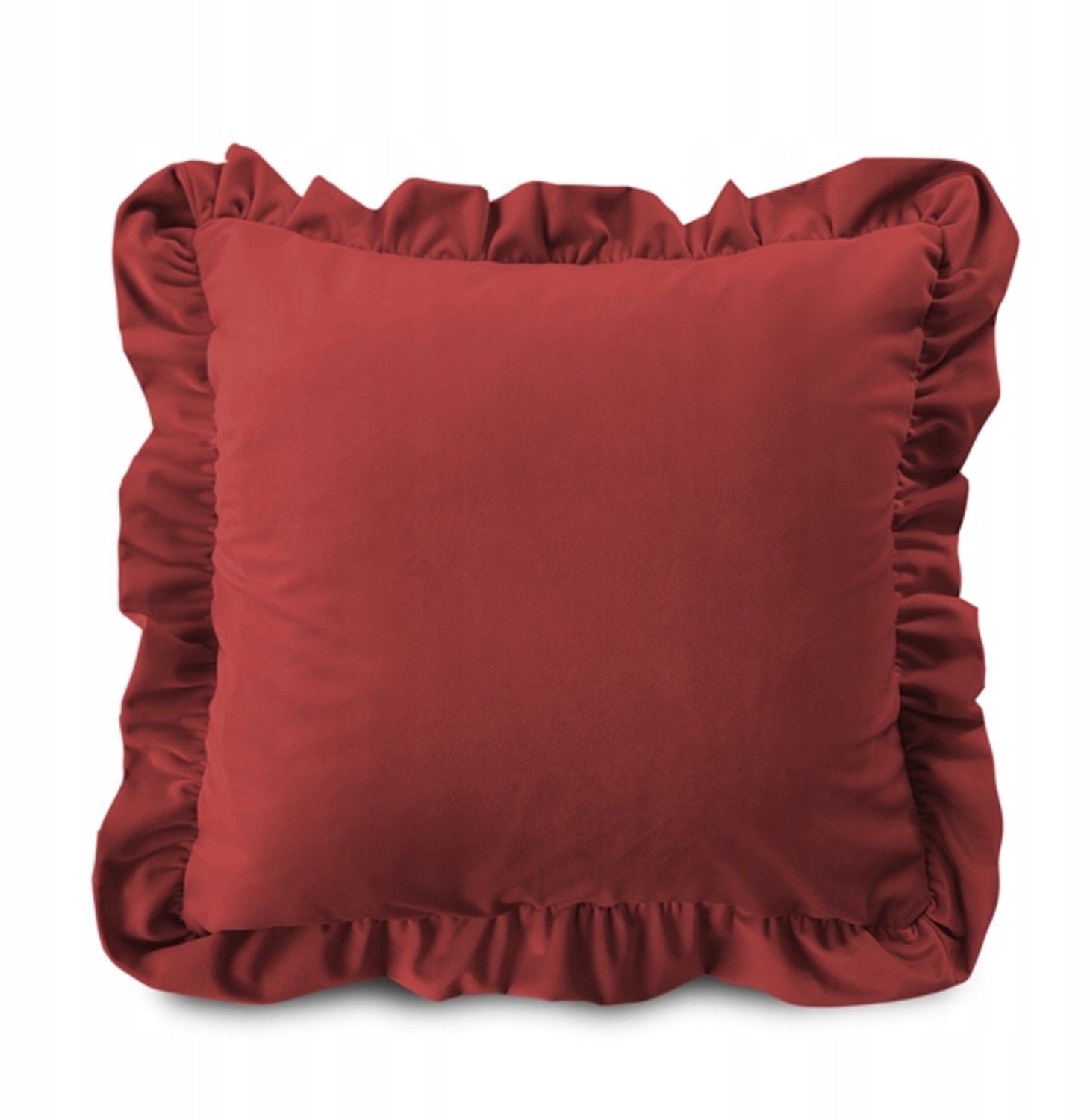 Velvet Kussensloop met Ruche - 50x50cm - Rood
