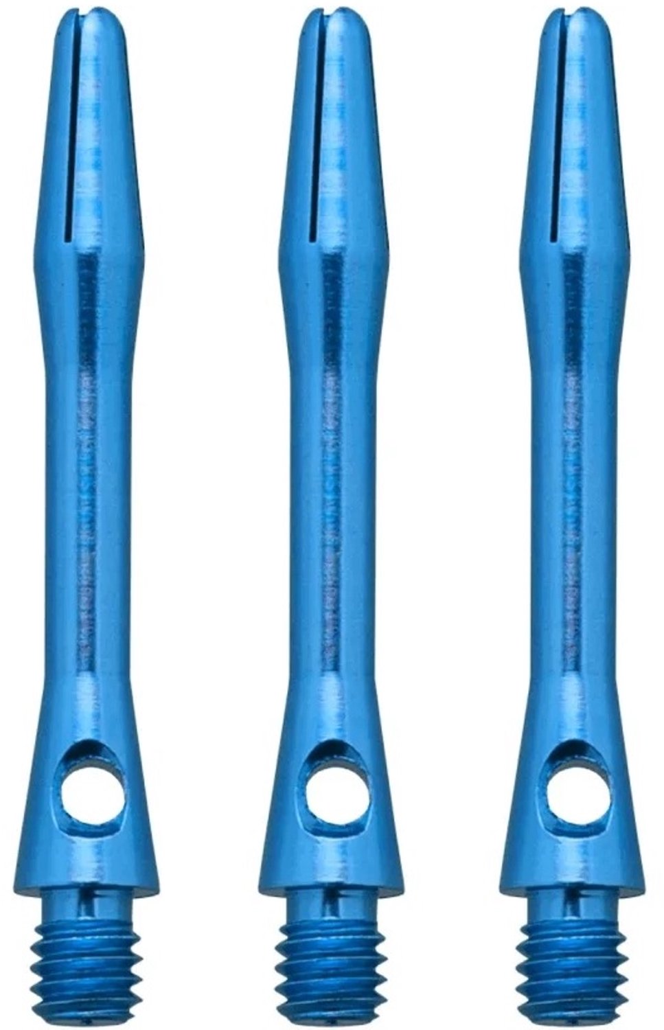 Merkloze Aluminium Dartshafts Kort Blauw - Set van 3