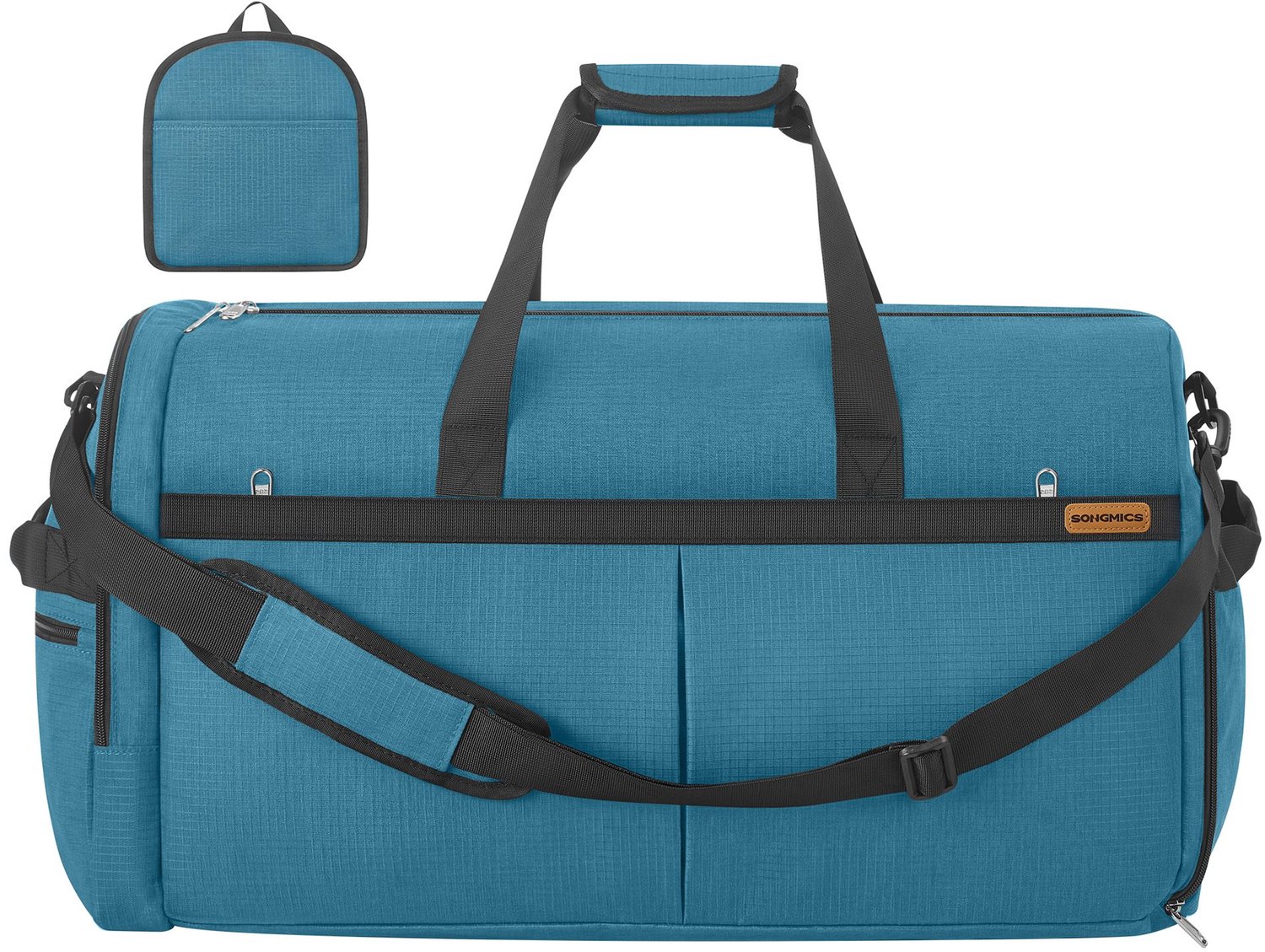 Grote opvouwbare sporttas met schoenenvak en nat vak – 80 l – blauw