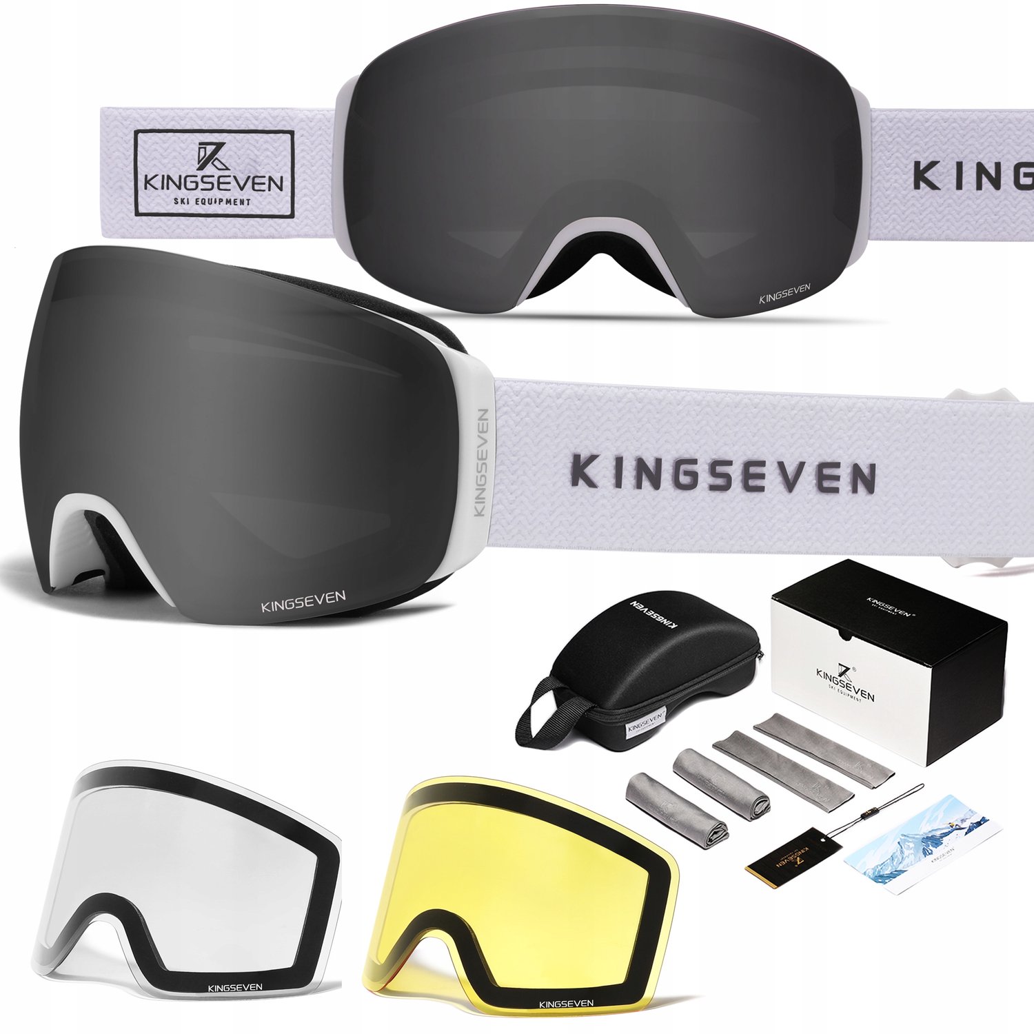 Kingseven Skibril met Verwisselbare Magnetische Glazen - UV400