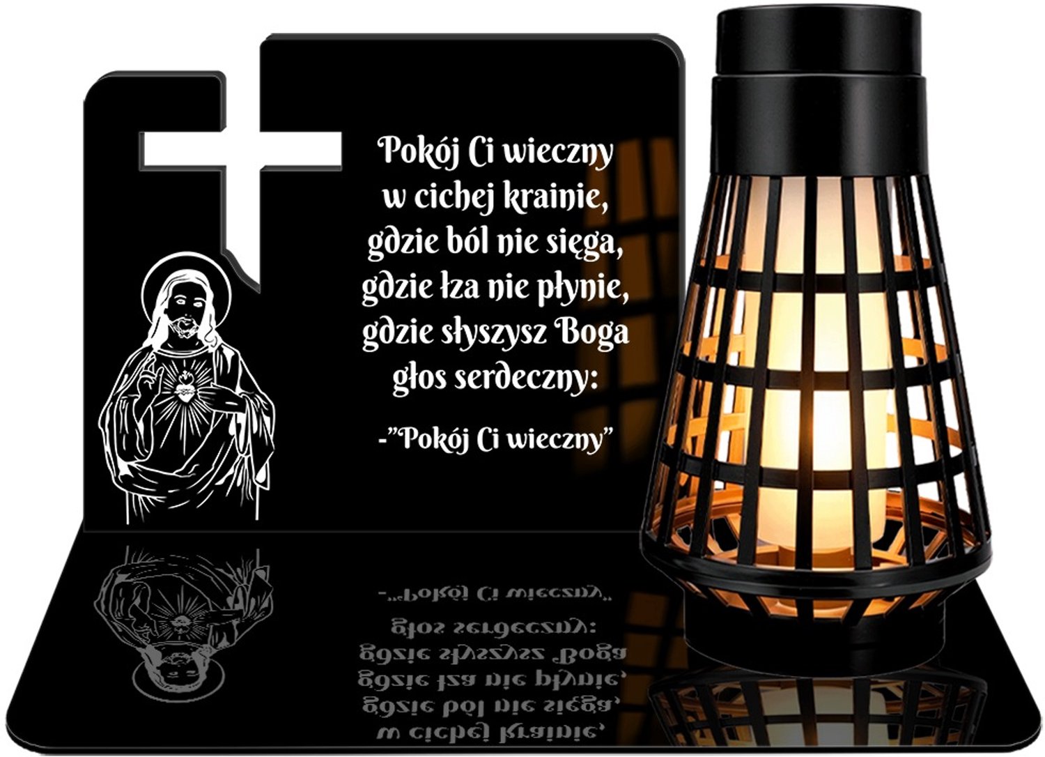 Znicz Solarny LED z Efektem Płomienia na Grób