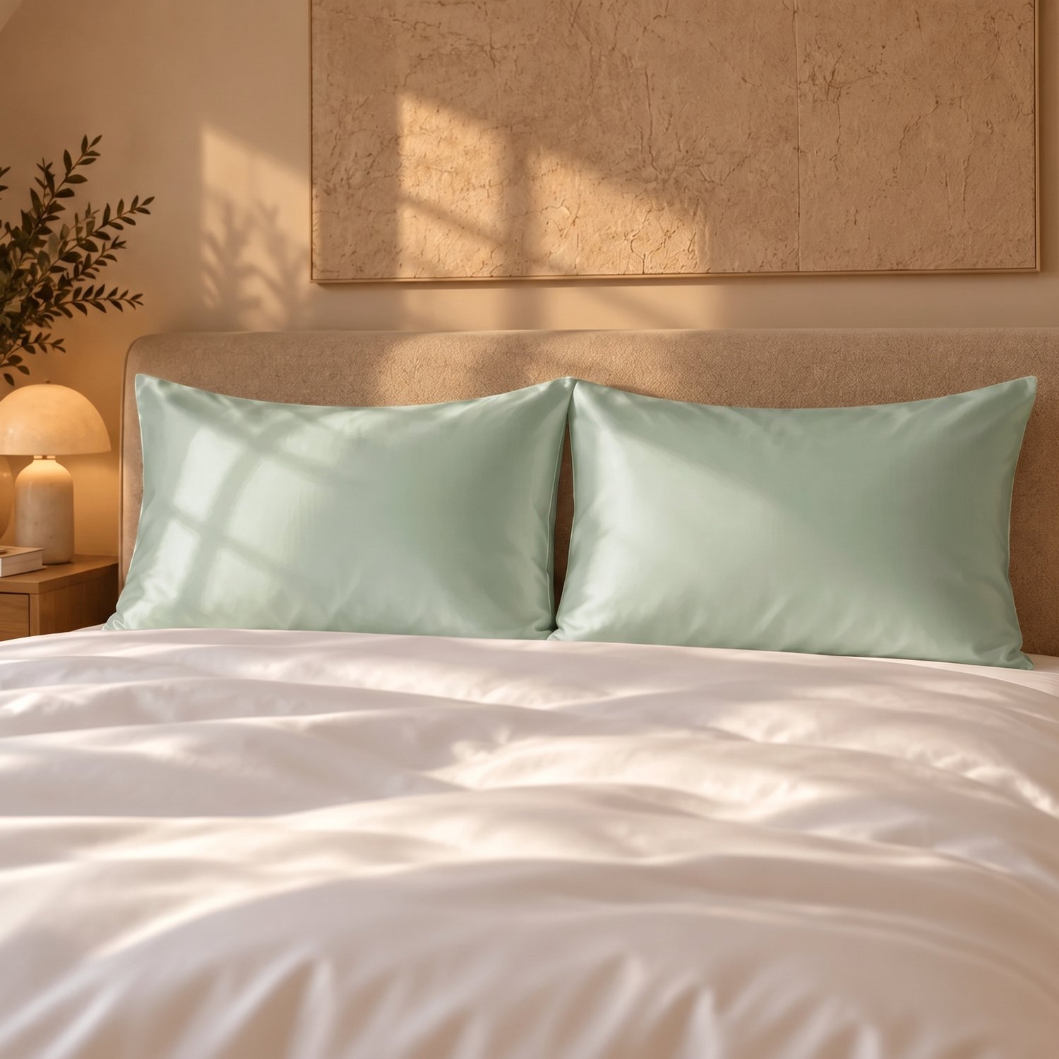 Silk Heaven Zijden kussensloop 50x60cm Soft Sage hotelsluiting - 22 Momme - 100% moerbeizijde - Silk Heaven - 50x60cm / Hotelsluiting Saliegroen