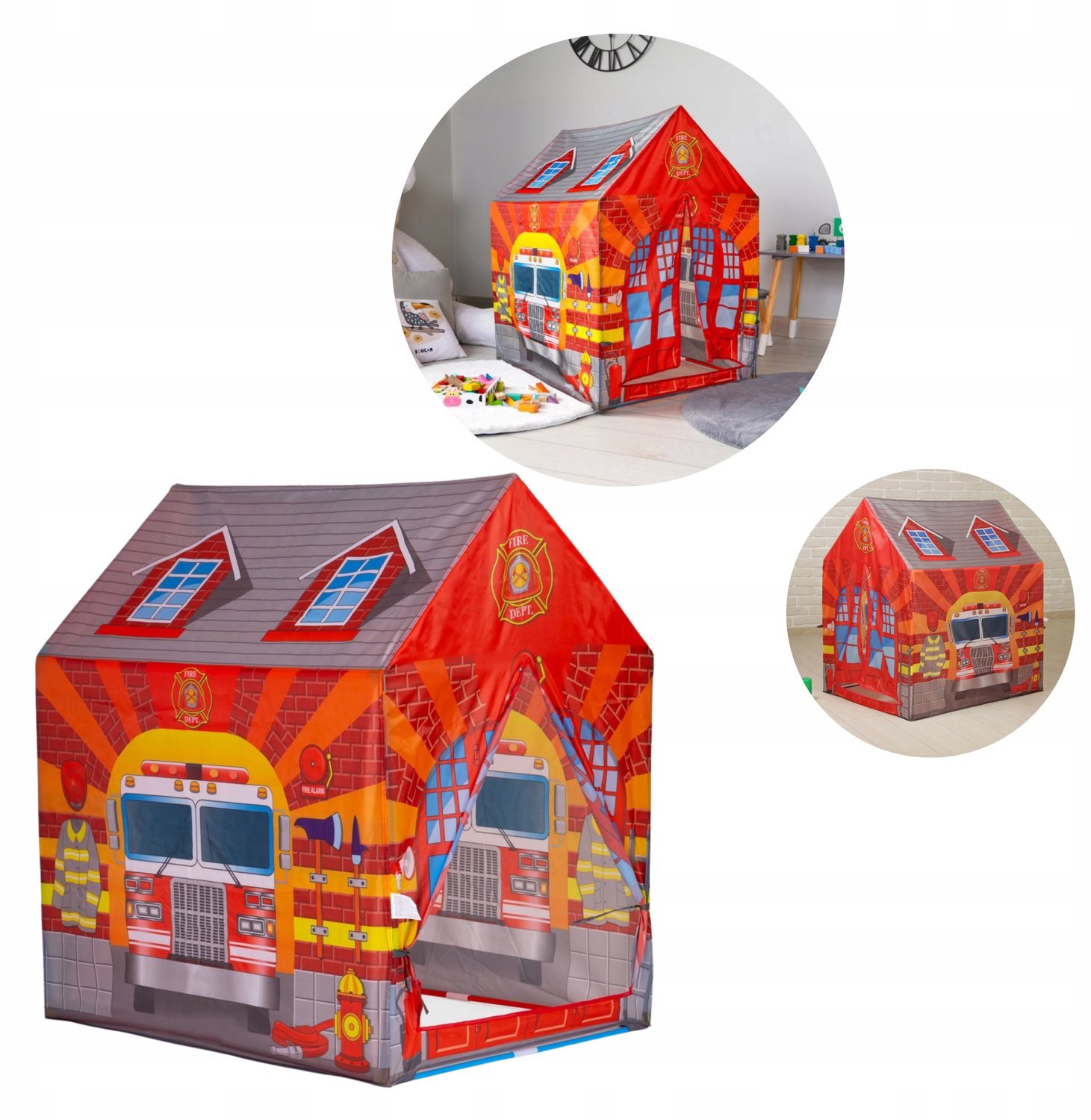 Brandweerkazerne Speeltent voor Kinderen - Interieur & Exterieur