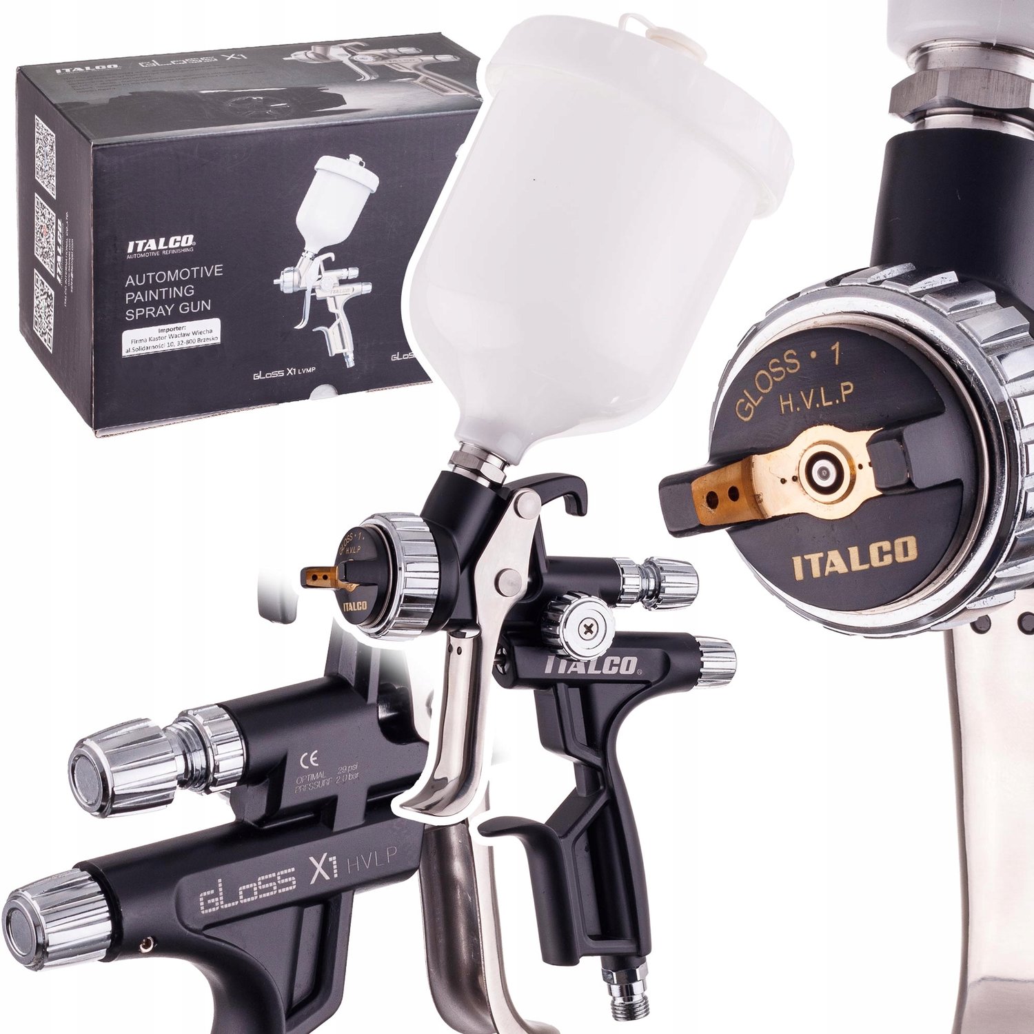 Merkloos HVLP Verfspuitpistool 1.4mm met 600ml Tank
