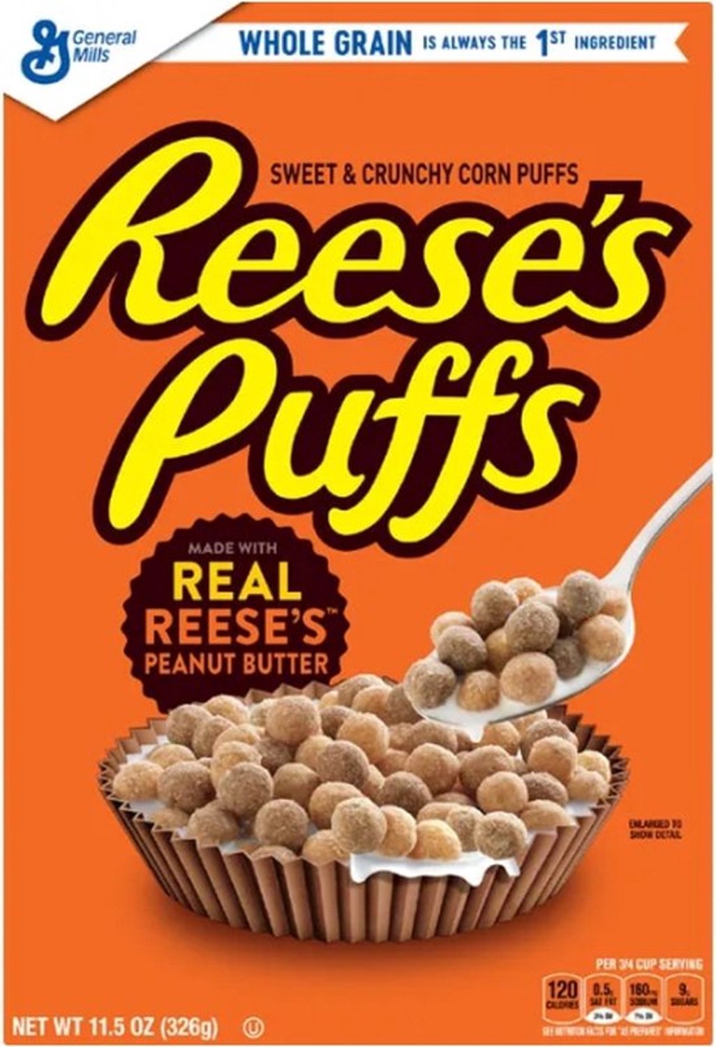 Reese’s Puffs Cereal 326g – Amerikaanse Ontbijtgranen – Chocolade & Pindakaas