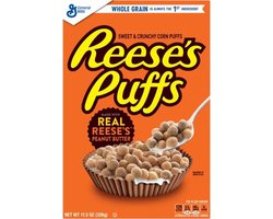 Reese’s Puffs Cereal 326g – Amerikaanse Ontbijtgranen – Chocolade & Pindakaas