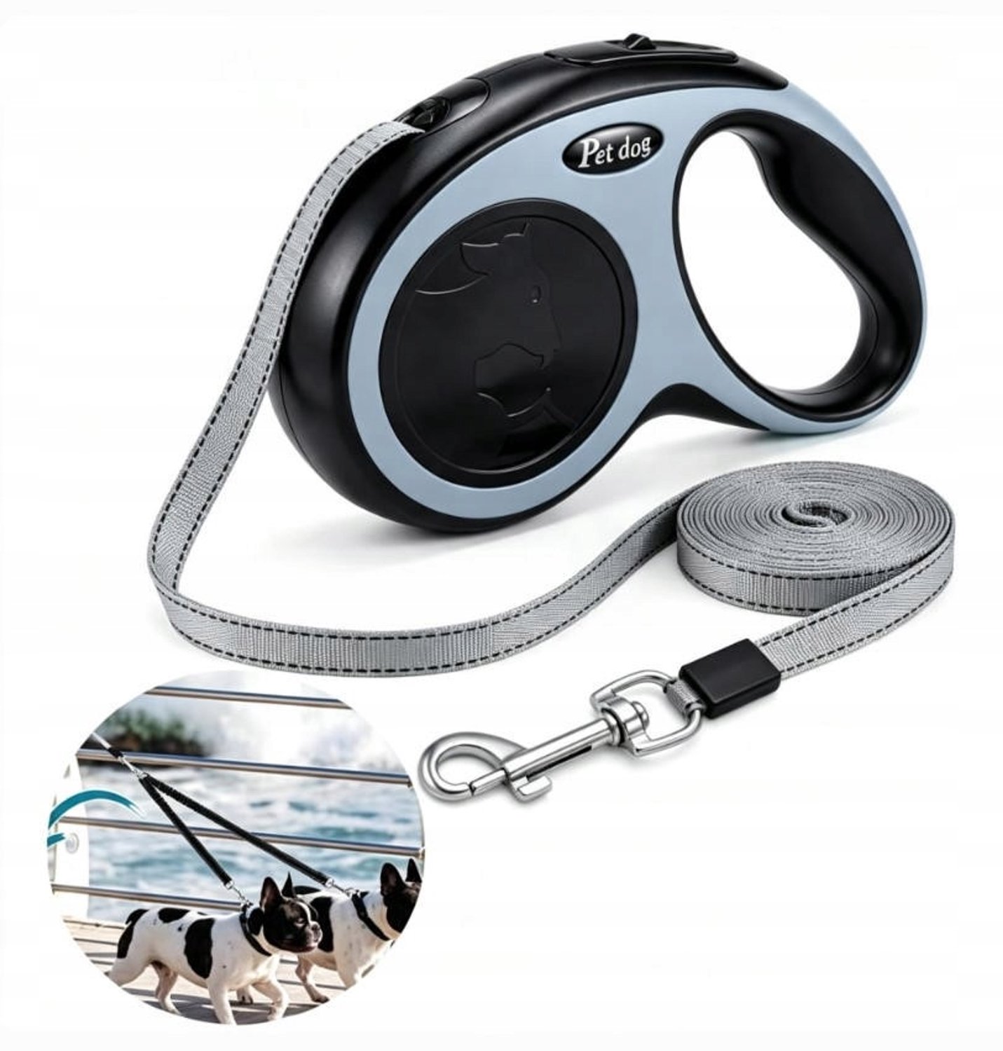 Flexi New Comfort Automatische Hondensnoer Zwart 5m