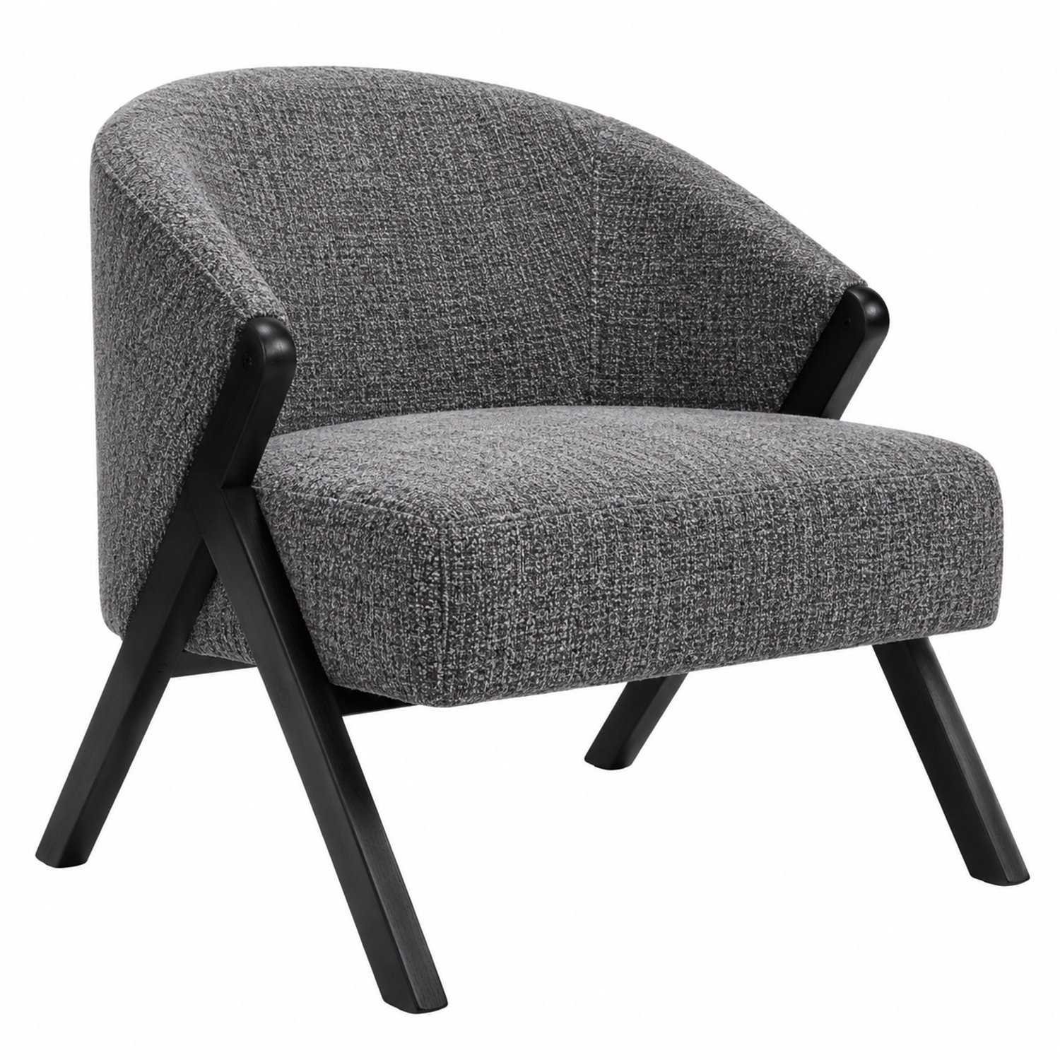 Bresht Fauteuil - Loungestoel - Leesstoel - Linnenlook - Schuimvulling - Waterafstotend & Vlekbestendig - Grijs - 71 x 66 x 78 cm