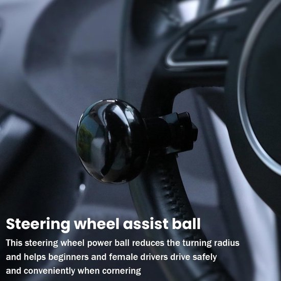 Universele Stuurknop voor Auto's - Stuurwiel Hulp, Draaiknop, Spinner en Versterker Bal voor Auto en Tractor — afbeelding 3