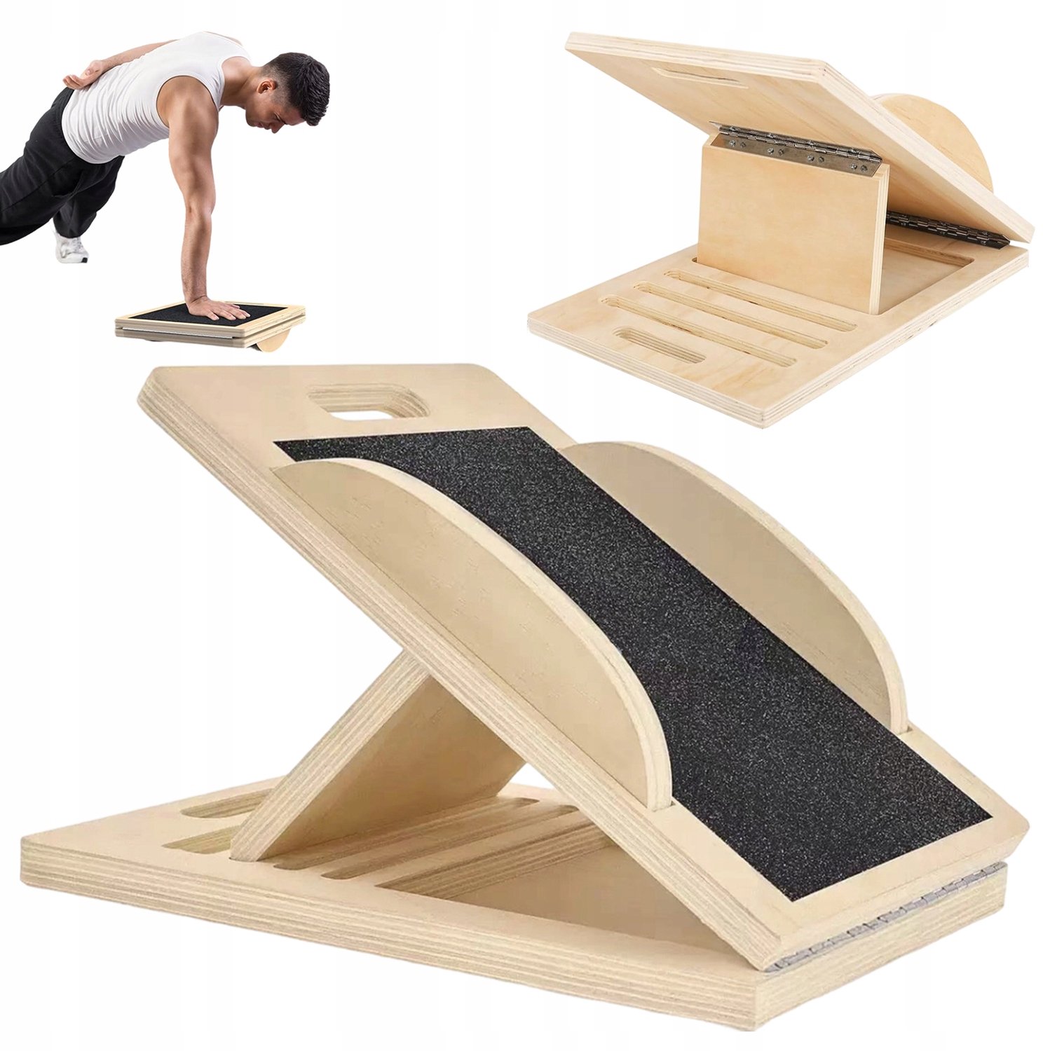 Houten Kuit Stretch Plank Verstelbaar & Draagbaar