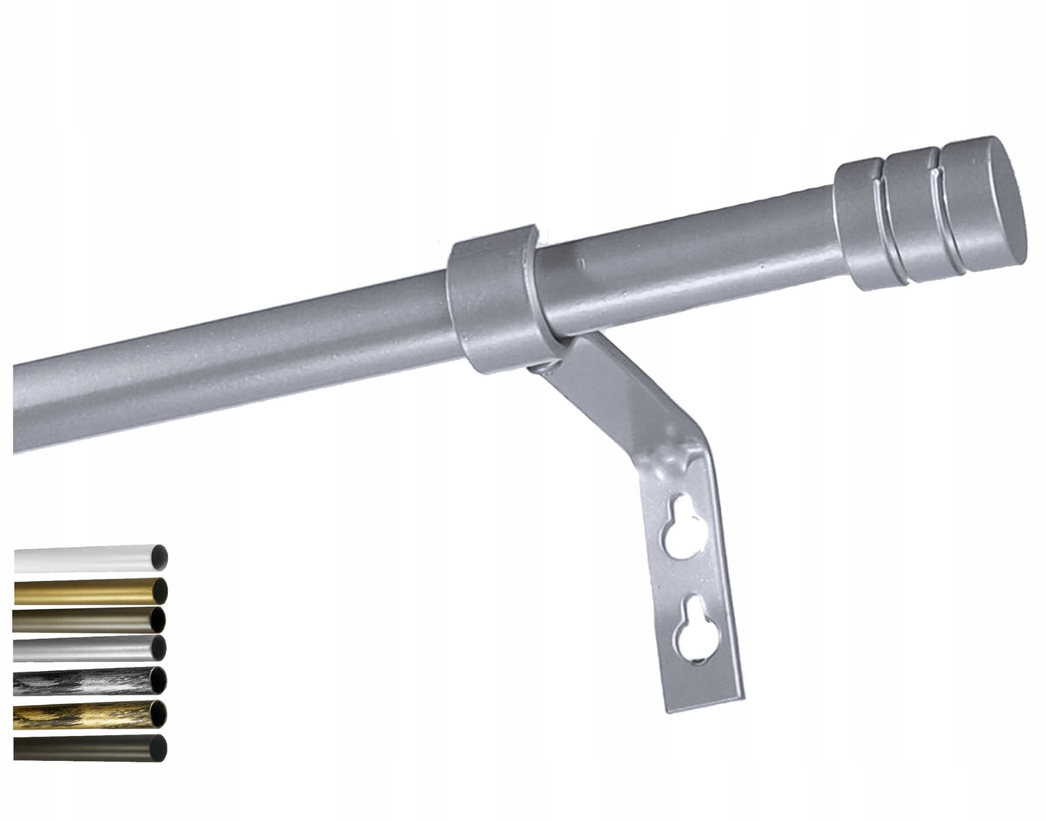 Metalen gordijnroede 480 cm, fi 16mm, enkel, voor buiten of binnen