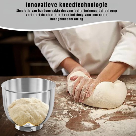 REN® Mixer met mengkom - Mixer - Mixer met mengkom keukenmachine - Zwart - ‎14cm x 30cm x 36 cm ; 3.18 kg van Ren — afbeelding 3
