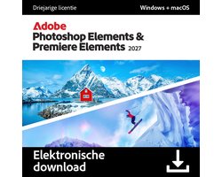 Adobe Photoshop & Premiere Elements 2027 - 3 jaar - Windows/Mac - Digitale Download