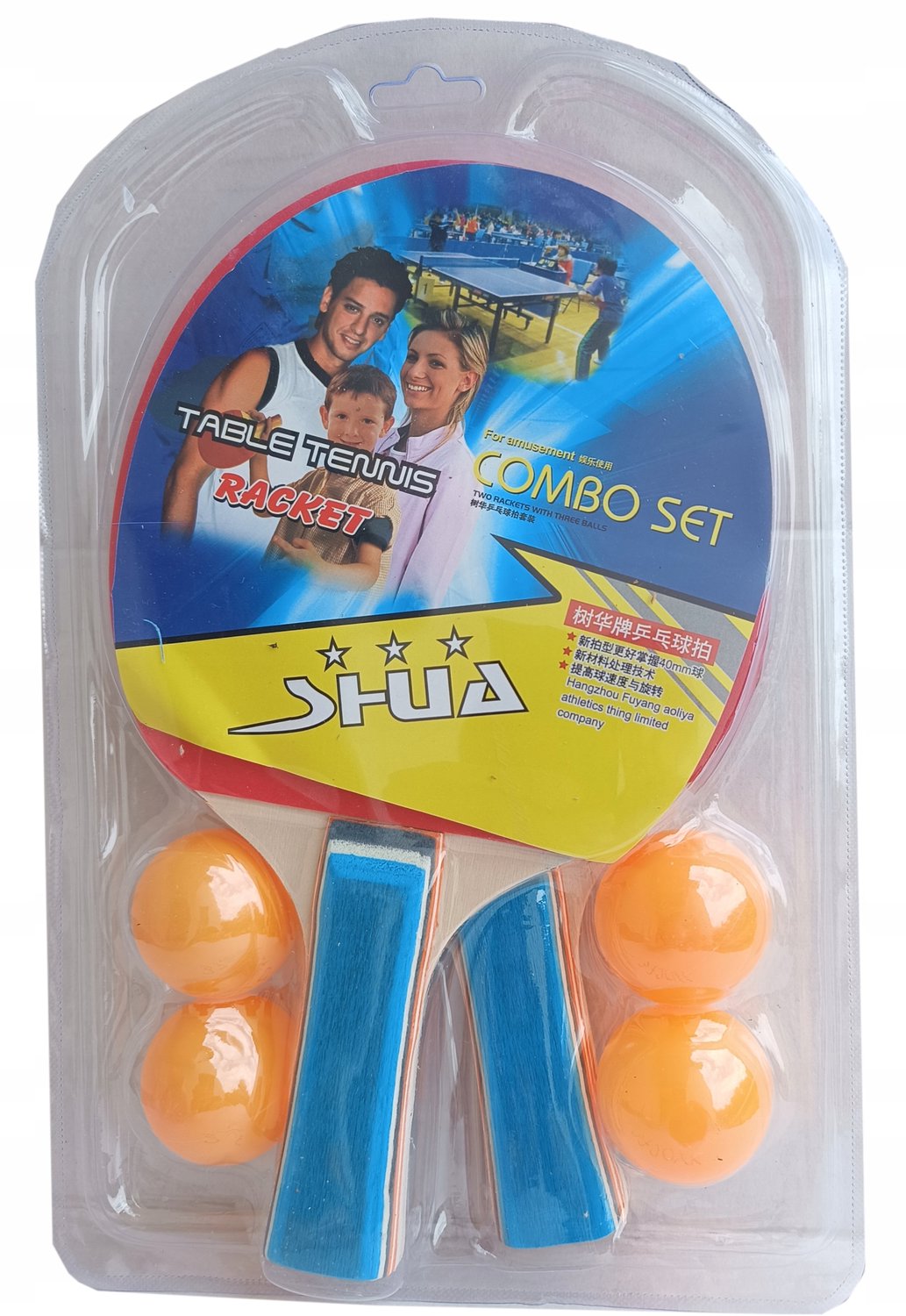 Ping Pong Tafeltennis Set: 2 Batjes & 3 Balletjes voor Plezier