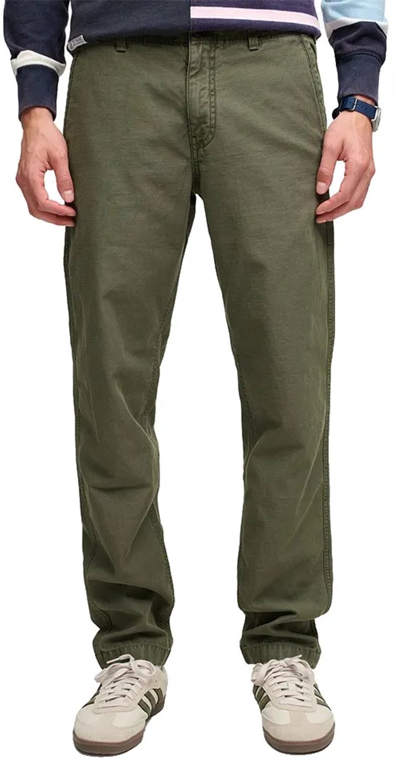 Superdry Tapered Washed Chino Broek 29 32 Man Groen