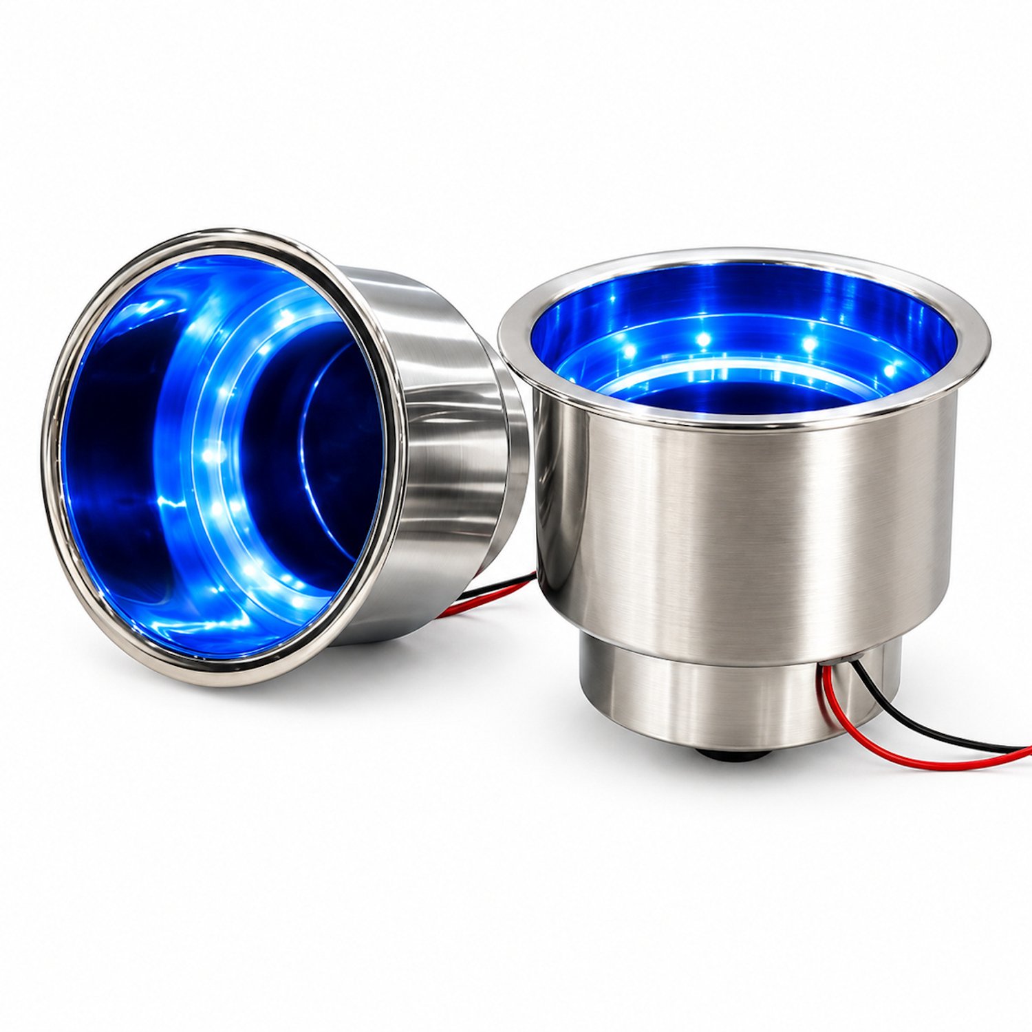RVS LED Bekerhouder voor Boot – Blauwe Verlichting