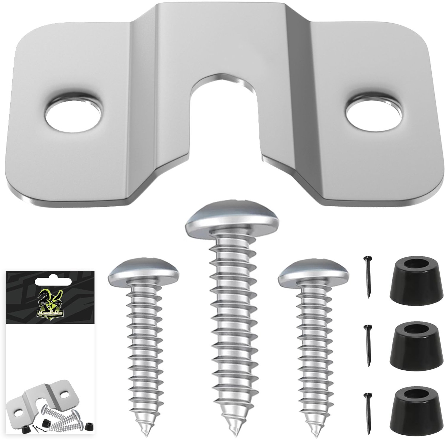 Dartbord hanger, roestvrij staal met zilverachtige kleur, 3 stuks schroeven en 3 stuks spijker voor het ophangen van dartborden, dartbord beugel, dartbord montagekit, dartbord