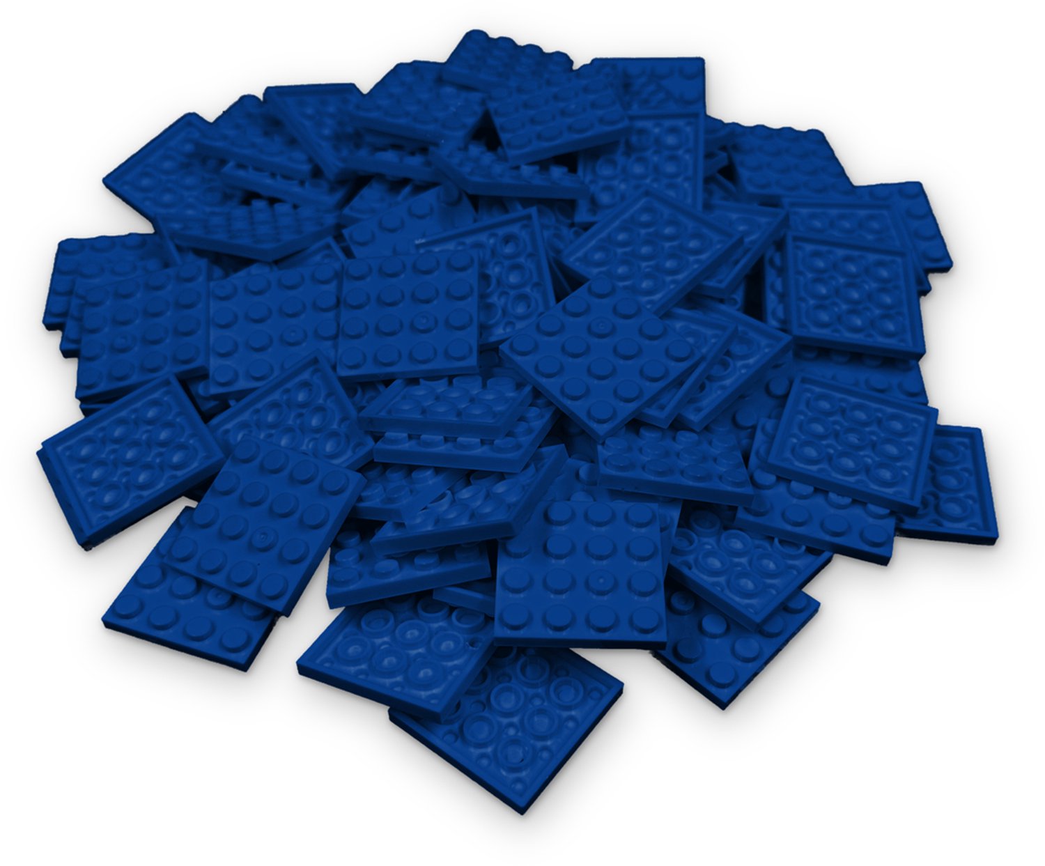 50 Bouwstenen 4x4 plate | Blauw | Compatibel met Lego Classic | Keuze uit vele kleuren | SmallBricks