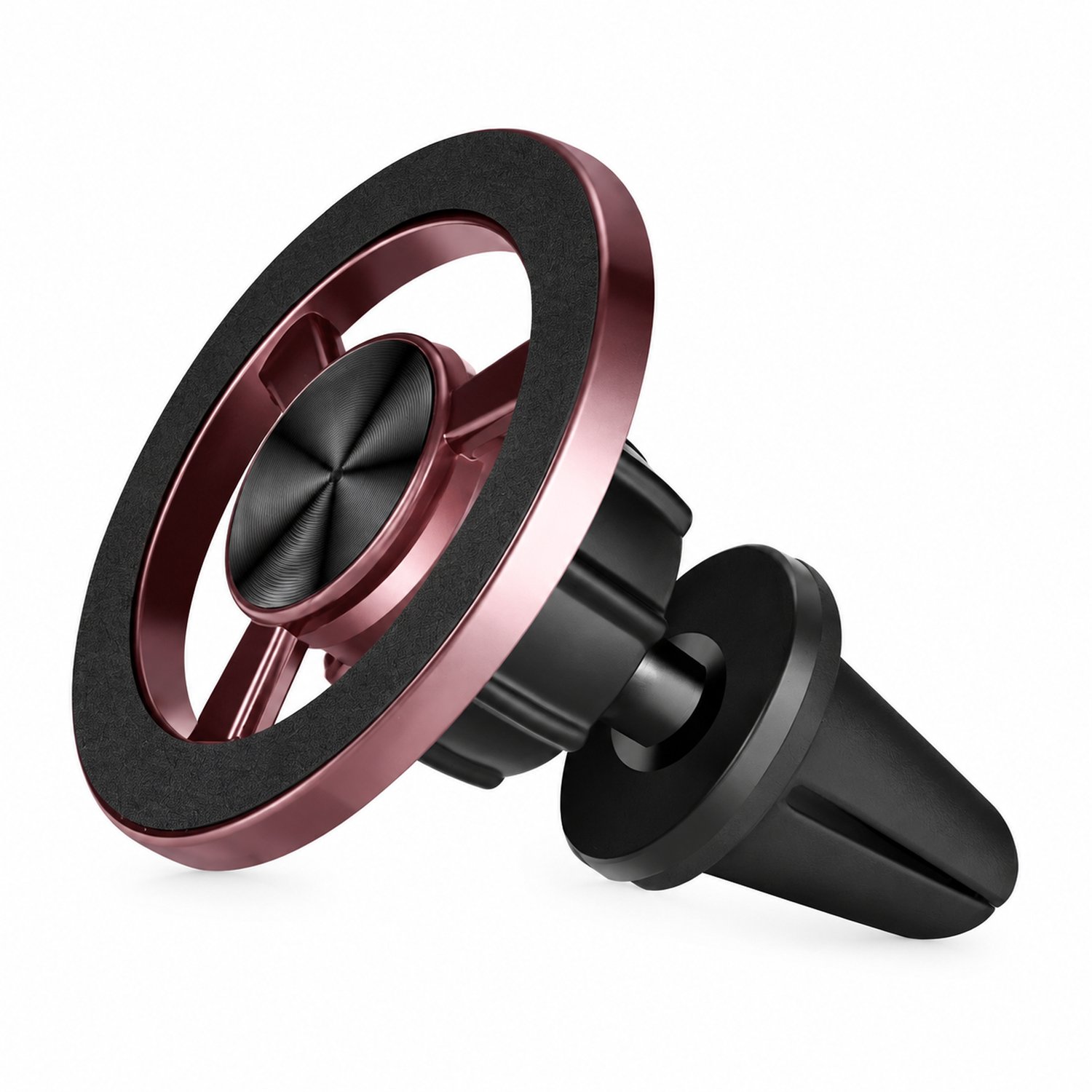 telefoonhouders auto - magnetische autotelefoonhouder voor ventilatierooster - roségoud, met 2 magnetische ringen