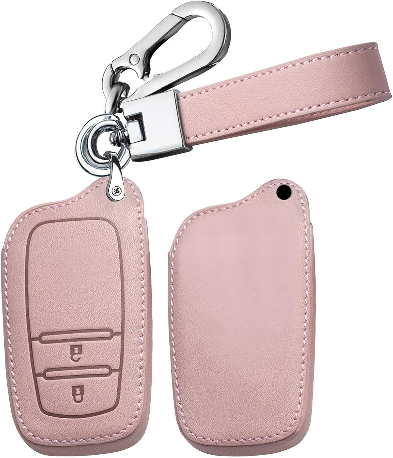 Autosleutelhoes Toyota 2 toetsen - roze - sleutelbescherming voor Yaris Cross, RAV4, Prius en meer - Vemera