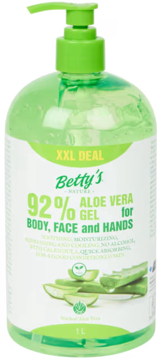 Betty's Nature Aloe Vera Gel 1 liter - Voor hele lichaam - Gezicht, Lichaam en Handen