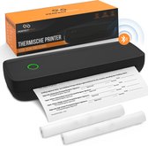 PerfectPrint Thermische Printer A4 - Kleine Printer zonder Inkt - Draagbare Mini Pocket Printer voor Mobiel & Laptop - Incl. 2 Rollen Papier